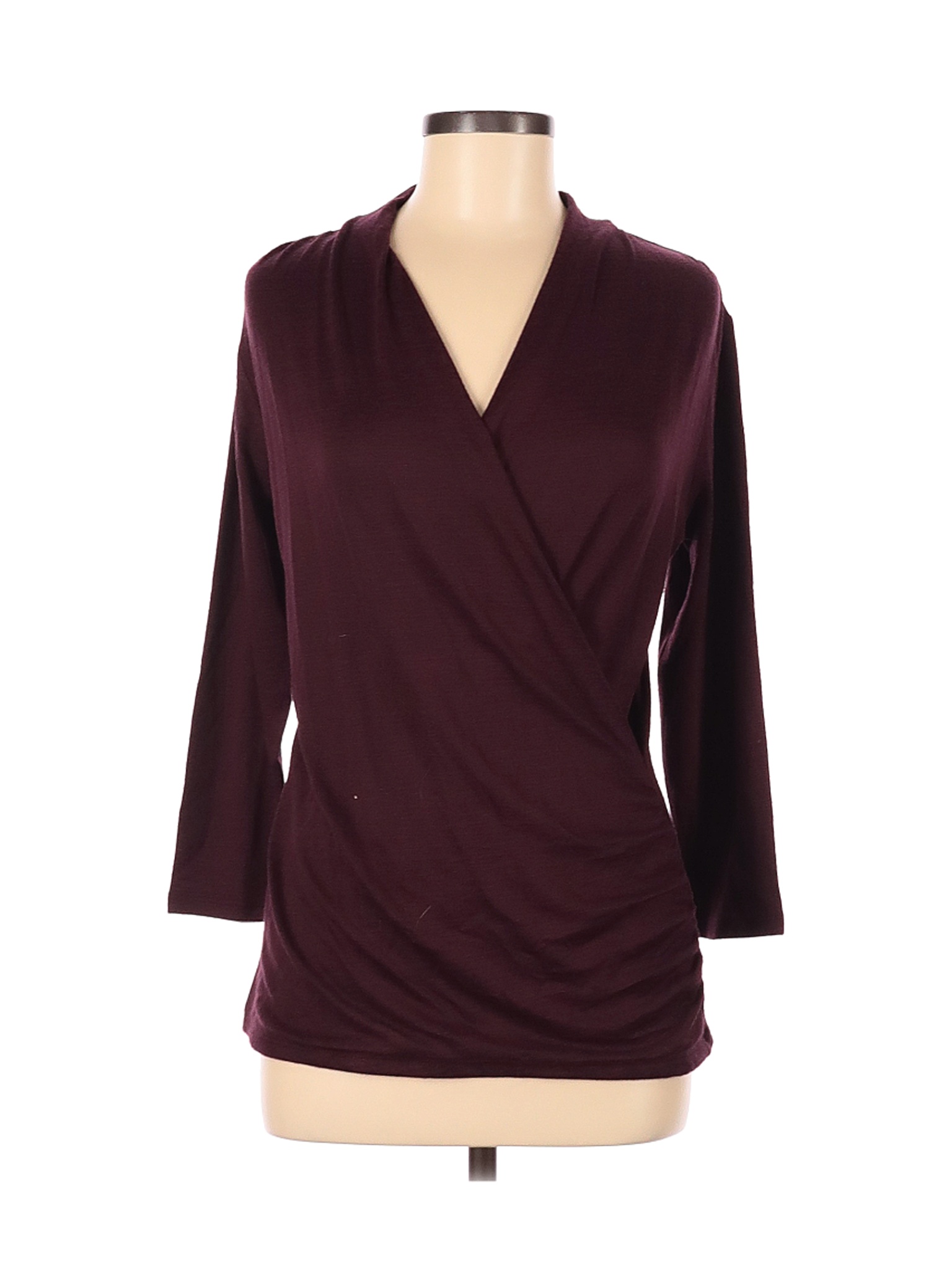 41Hawthorn Solid Maroon Burgundy Long Sleeve Top Size M 59 Off ThredUp