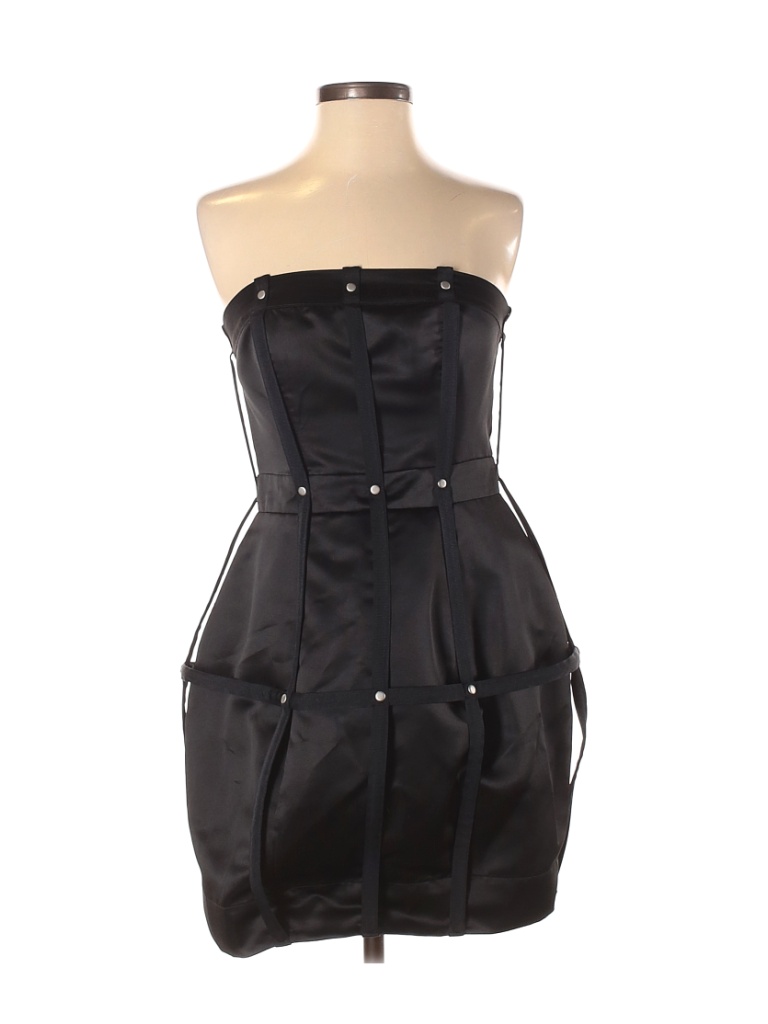 ASOS 100 Polyester Solid Black Cocktail Dress Size 6 66 Off ThredUP