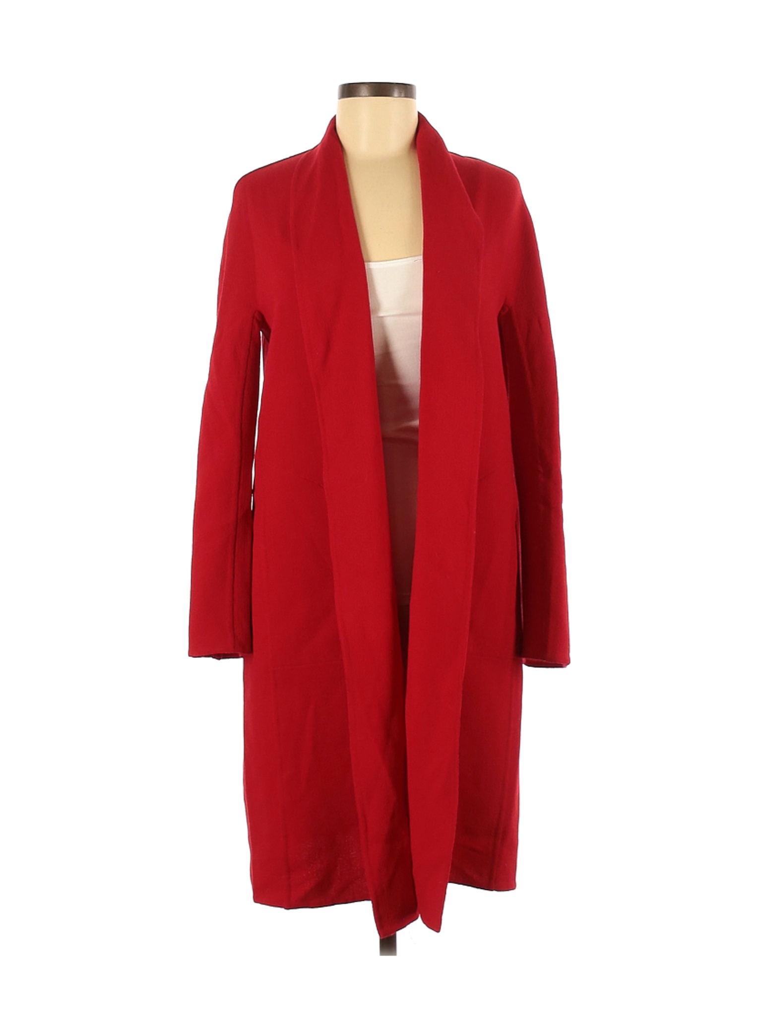 Escada By Margaretha Ley Wool Solid Red Wool Blazer Size Eu