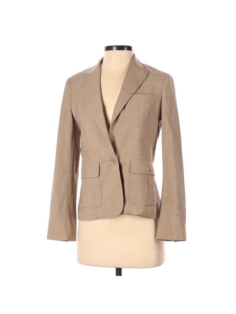 Talbots Solid Tan Wool Blazer Size 2 Petite 93 Off ThredUP