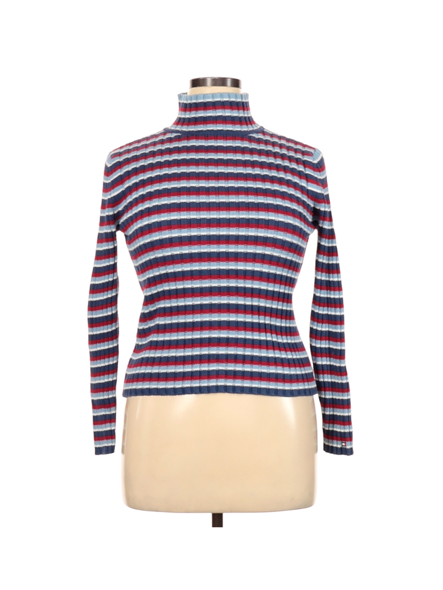 Tommy Hilfiger Cotton Color Block Stripes Multi Color Blue