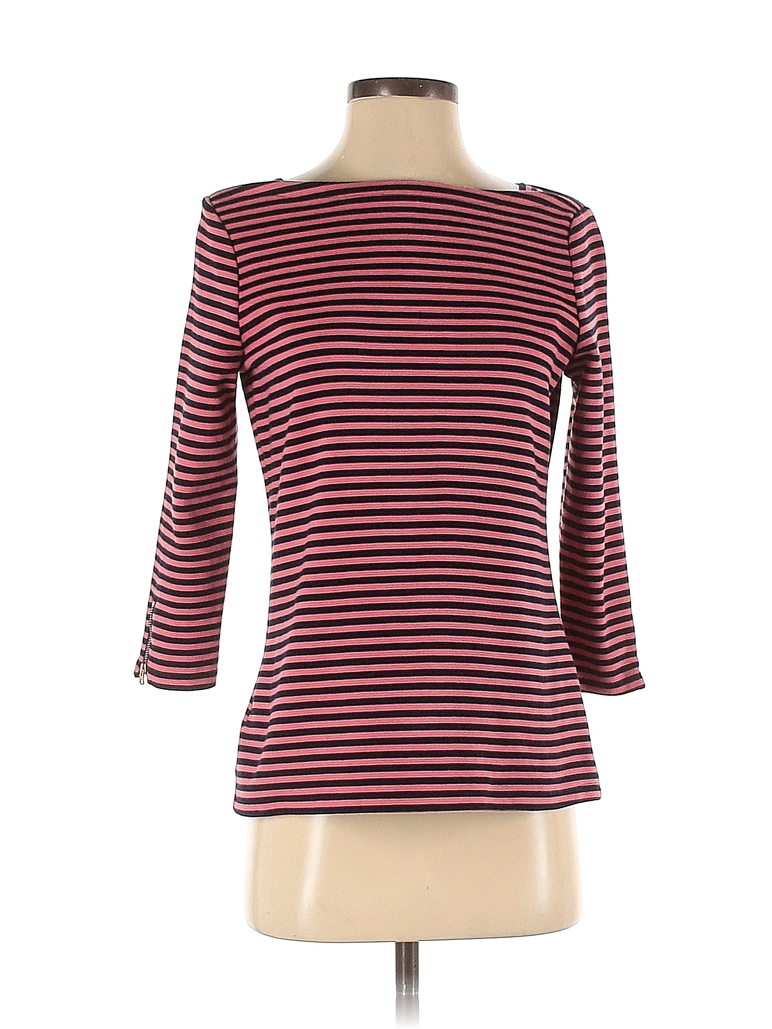 Talbots Stripes Pink Long Sleeve Top Size S Petite Off Thredup