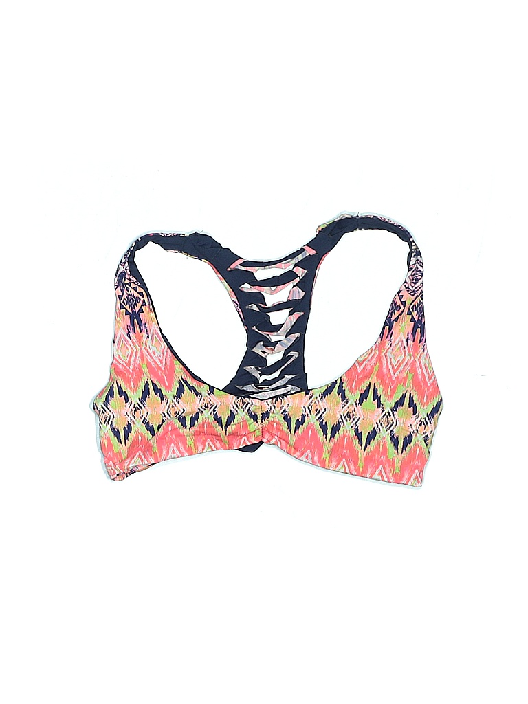 Tini Bikini Chevron Herringbone Pink Swimsuit Top Size S Off