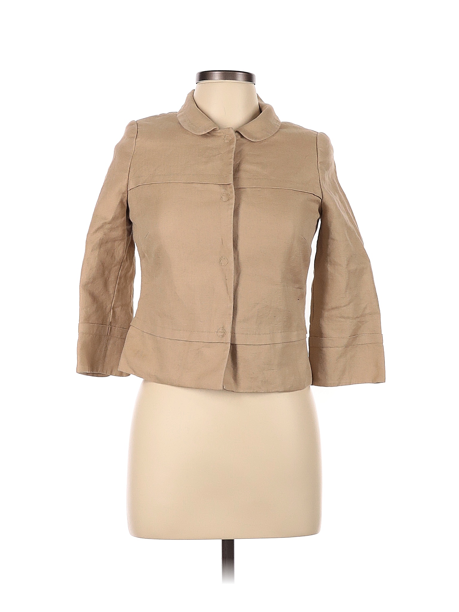 Ivanka Trump Solid Colored Tan Jacket Size Off Thredup