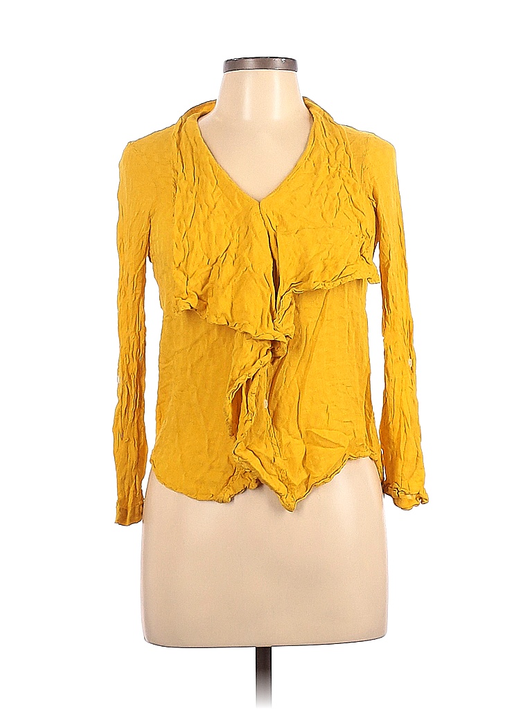 11 1 Tylho 100 Rayon Colored Yellow Long Sleeve Top Size M 93 Off