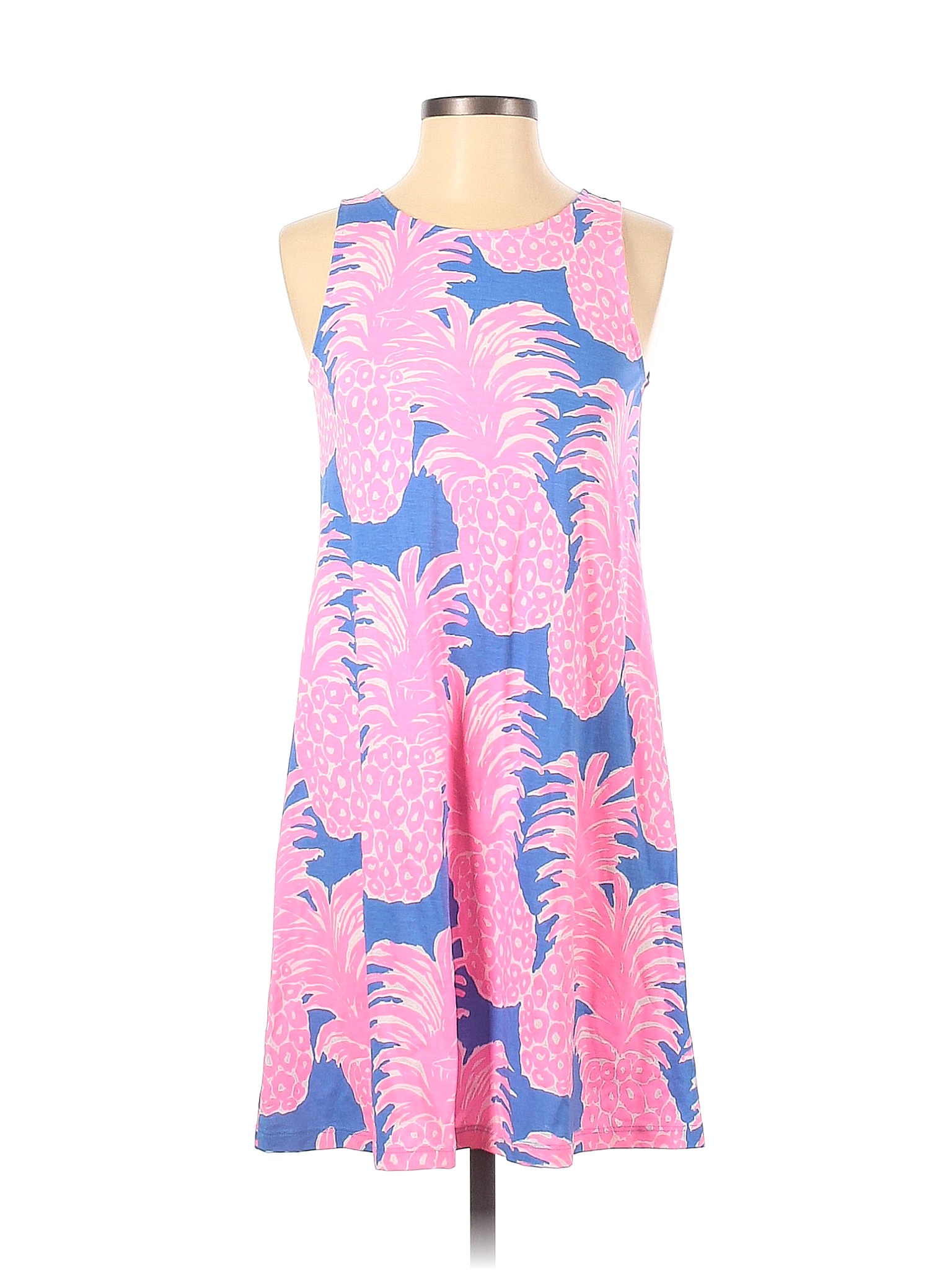 Lilly Pulitzer Pima Cotton Multi Color Pink Casual Dress Size Xs