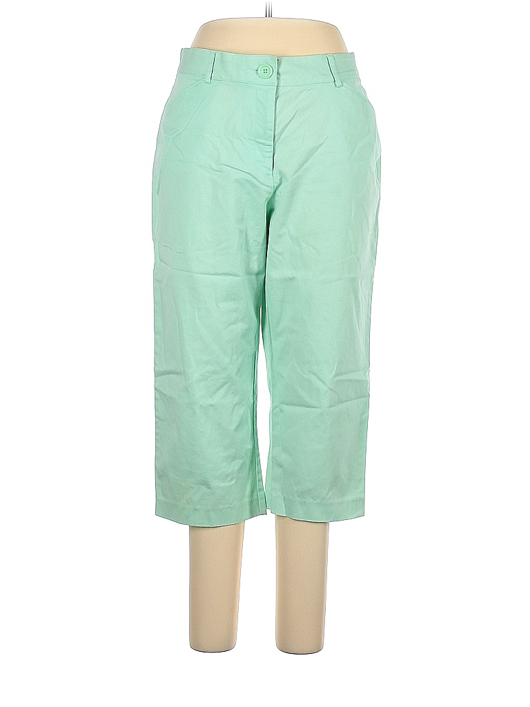 Kim Rogers Solid Green Khakis Size 14 68 Off ThredUP