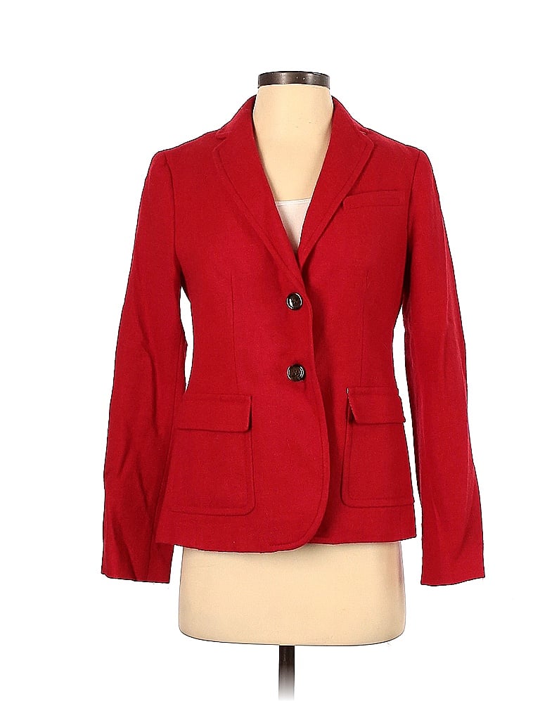 Talbots Solid Red Blazer Size 2 83 Off ThredUP