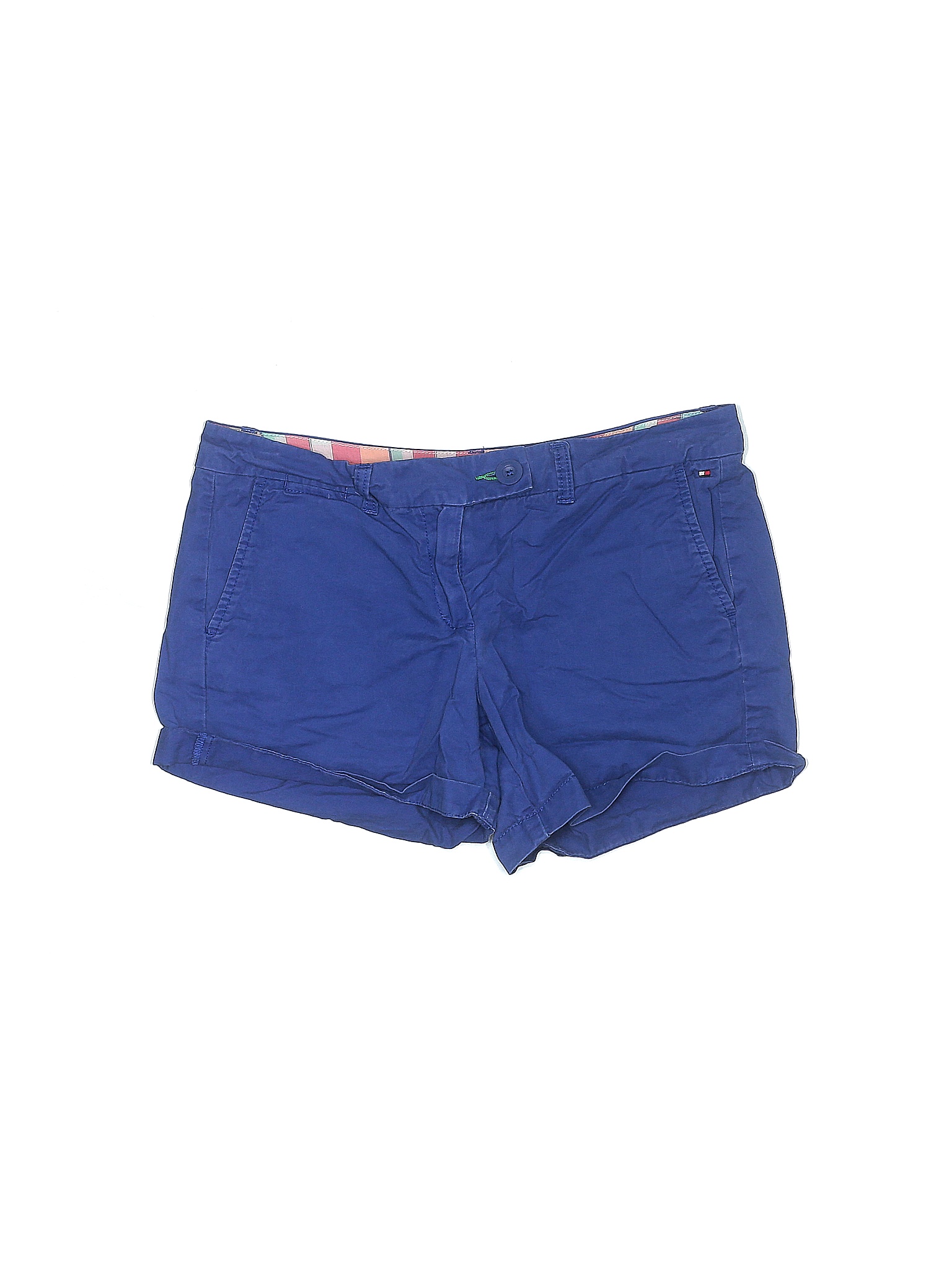 Tommy Hilfiger Cotton Solid Colored Blue Khaki Shorts Size