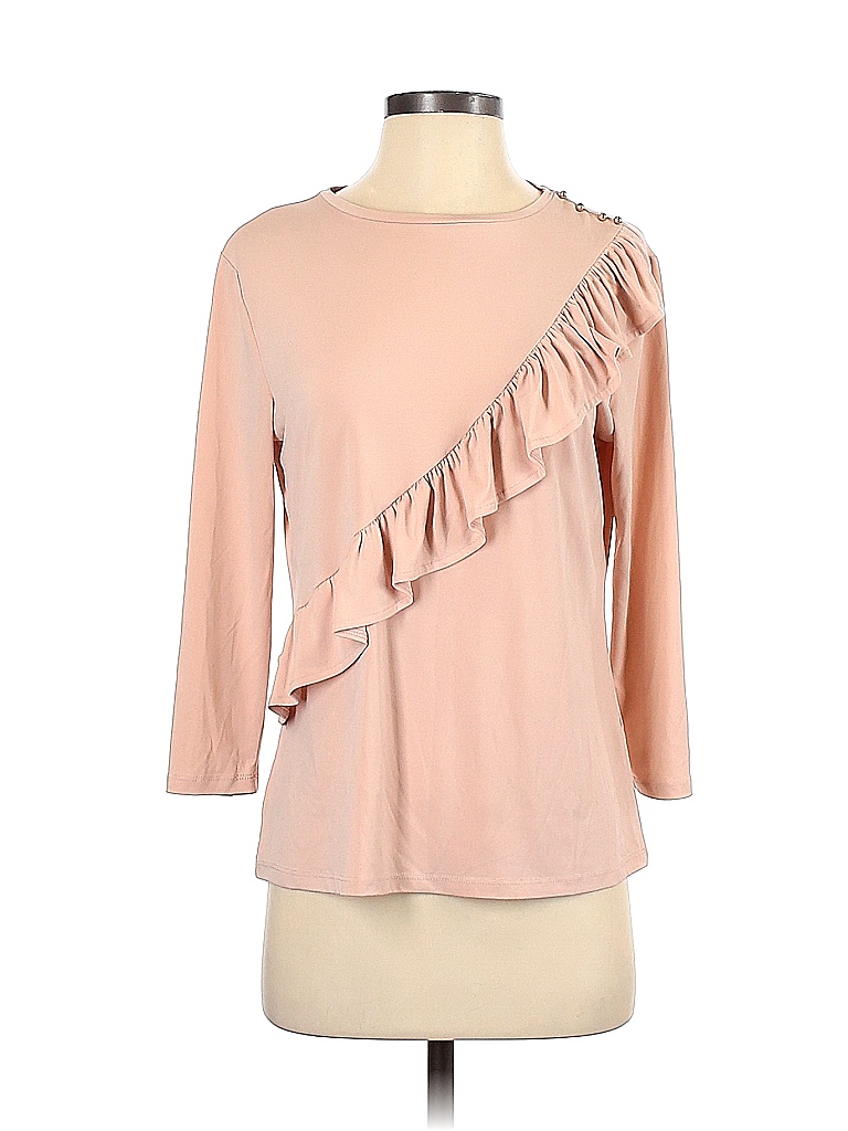 Ivanka Trump Solid Colored Pink Long Sleeve Top Size S Off Thredup