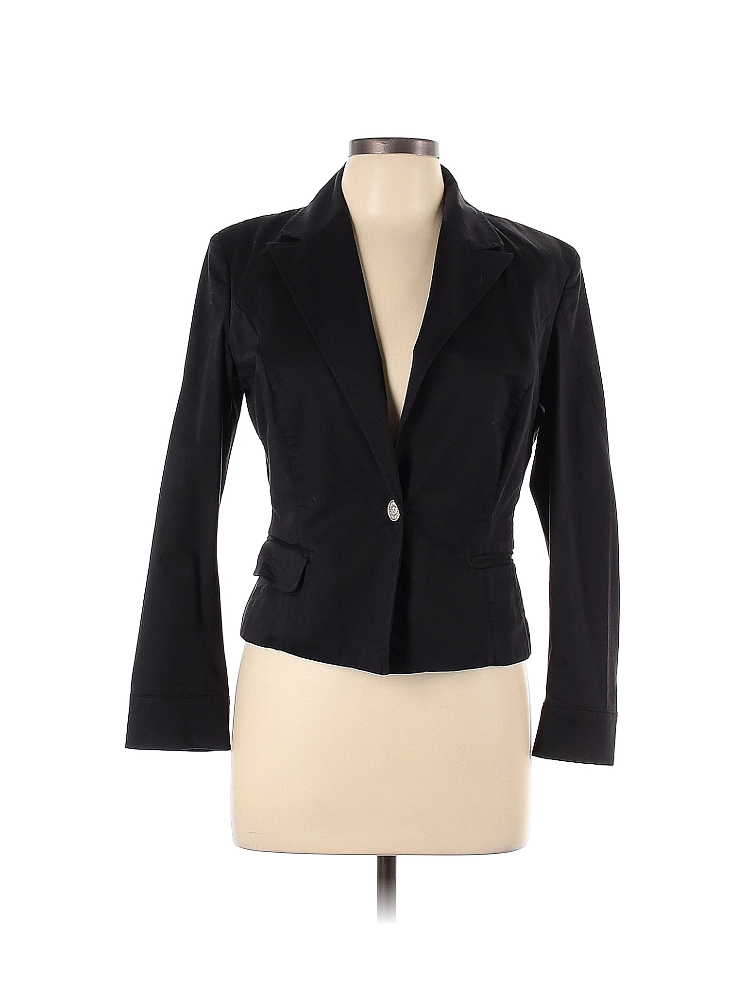 Versace Jeans Couture Solid Black Blazer Size 46 IT 66 Off ThredUP