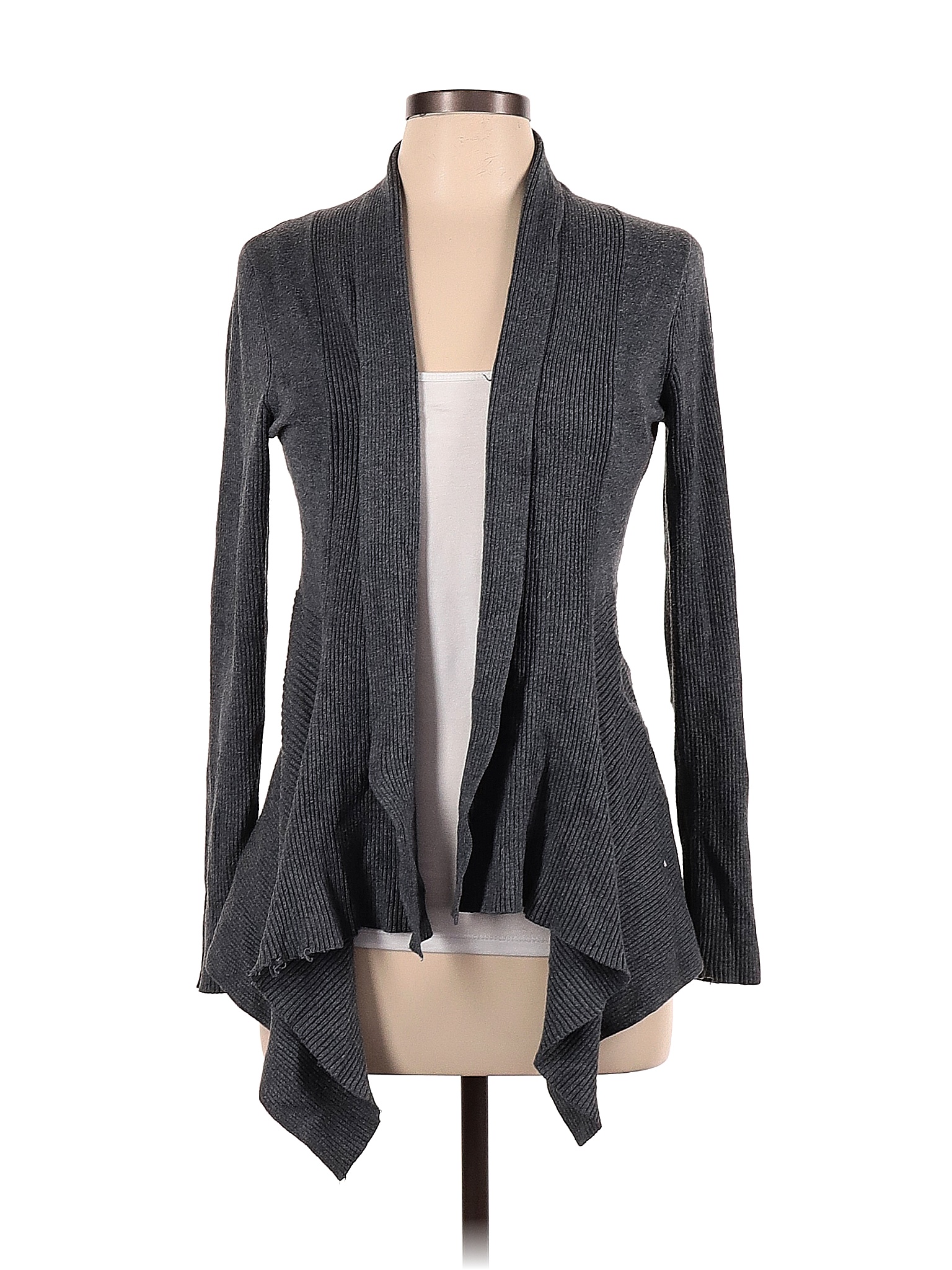 89th Madison Color Block Solid Gray Cardigan Size M 84 Off ThredUP