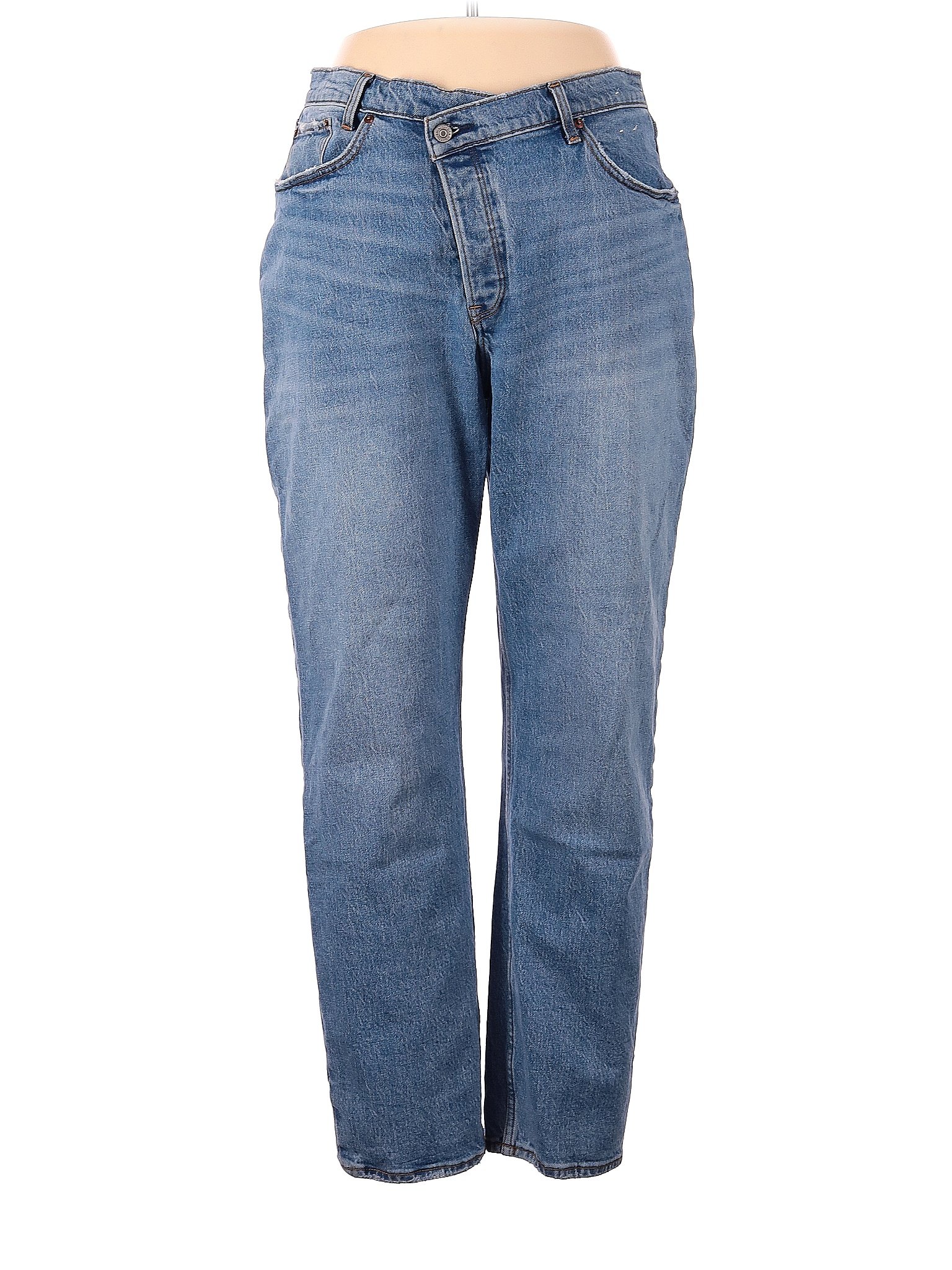 Abercrombie Fitch Solid Blue Jeans Waist Off Thredup