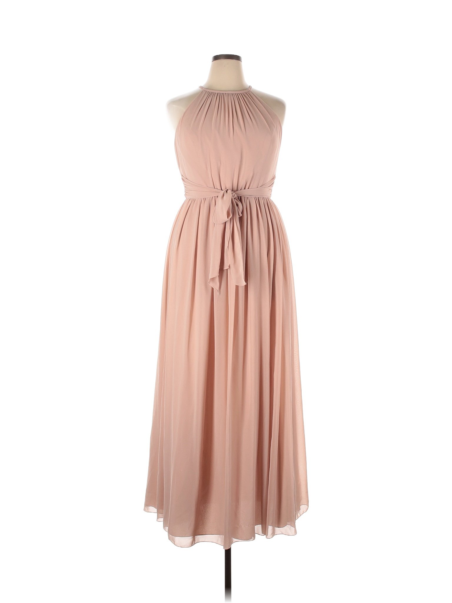 Monique Lhuillier Bridesmaid Polyester Solid Blush Pink Pink