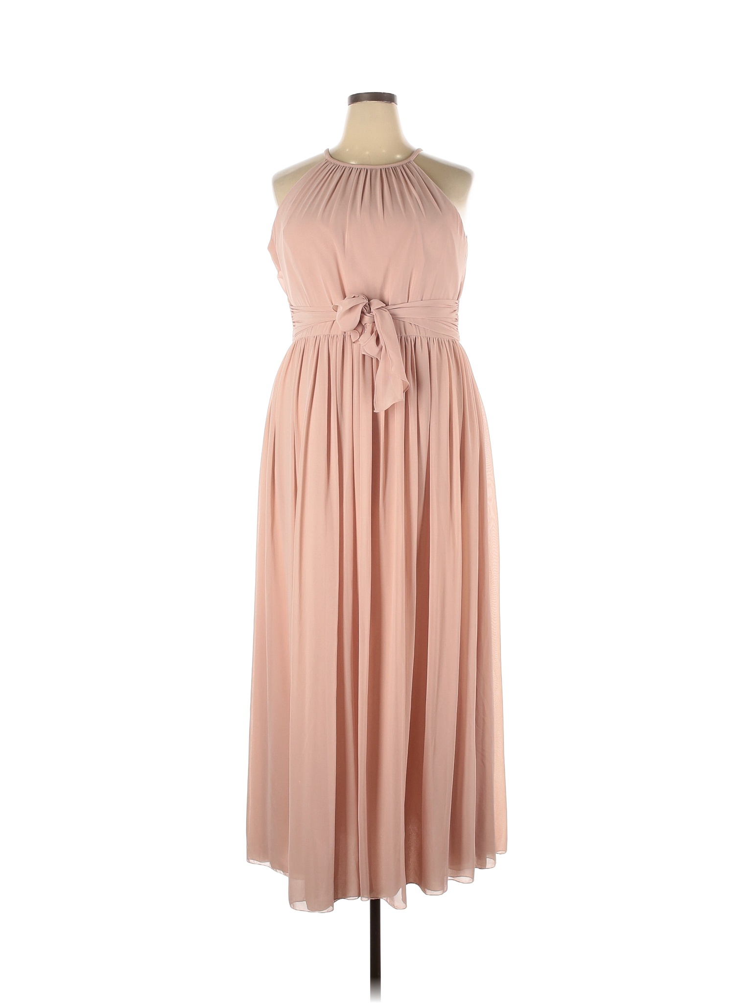 Monique Lhuillier Bridesmaid Polyester Solid Blush Pink Pink