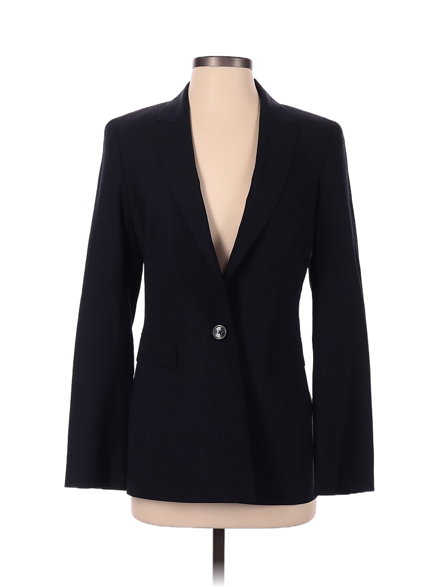 Escada Solid Black Wool Blazer Size 36 EU 87 Off ThredUP