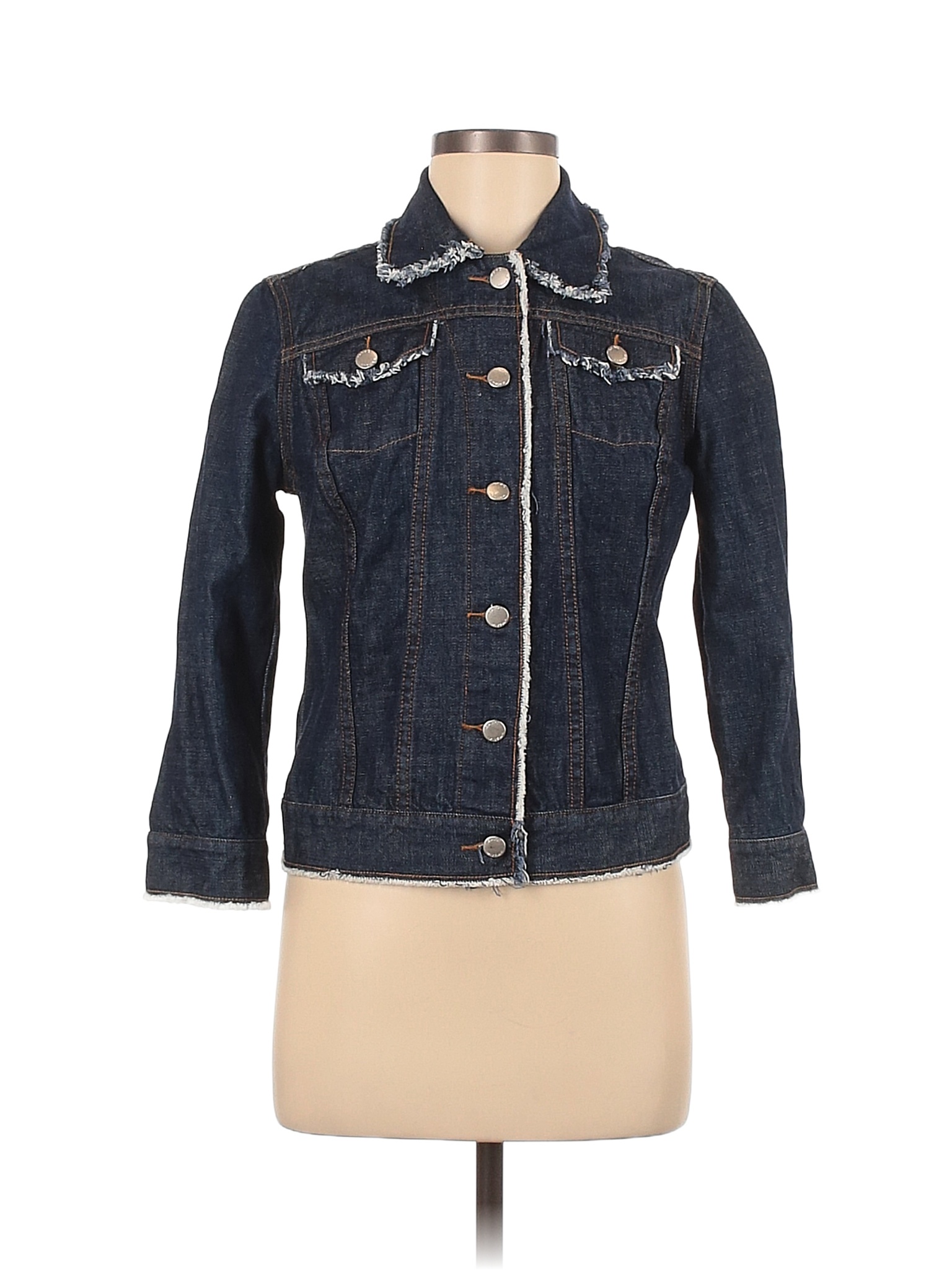 Isaac Mizrahi 100 Cotton Blue Denim Jacket Size M 79 Off ThredUp