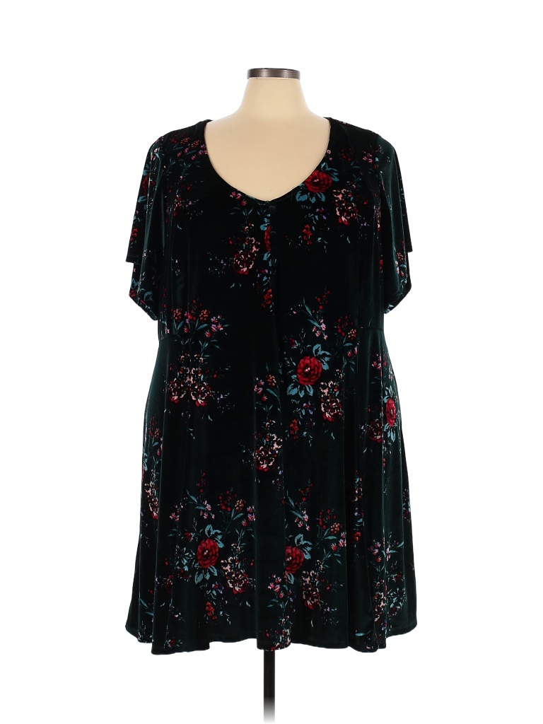 Torrid Floral Black Casual Dress Size 5X Plus 6 Plus 60 Off