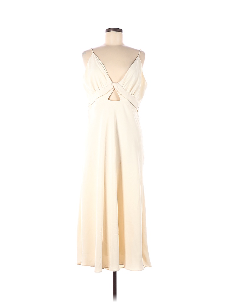 Alexia Admor 100 Polyester Solid Colored Ivory Cocktail Dress Size 12