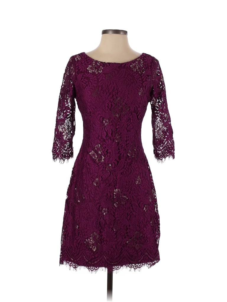 Ivanka Trump Solid Colored Purple Cocktail Dress Size 4 80 Off ThredUP