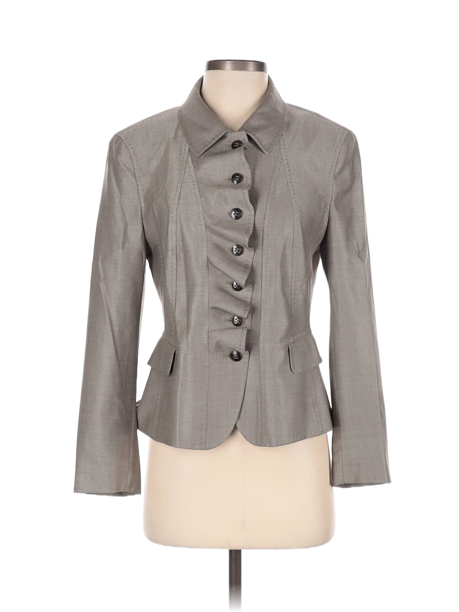 Escada Gray Wool Blazer Size Eu Off Thredup