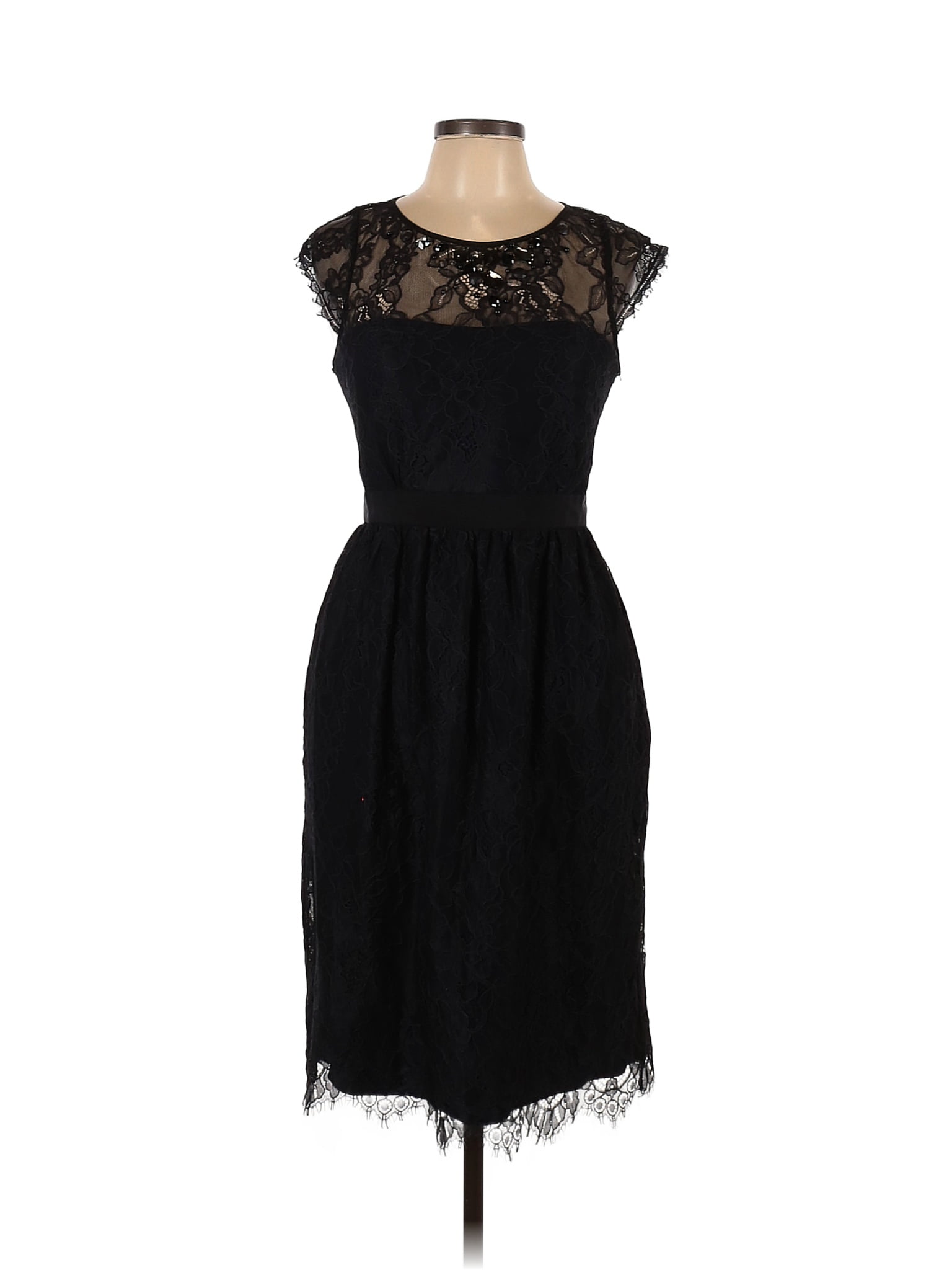 ML Monique Lhuillier 100 Nylon Black Cocktail Dress Size 10 82 Off