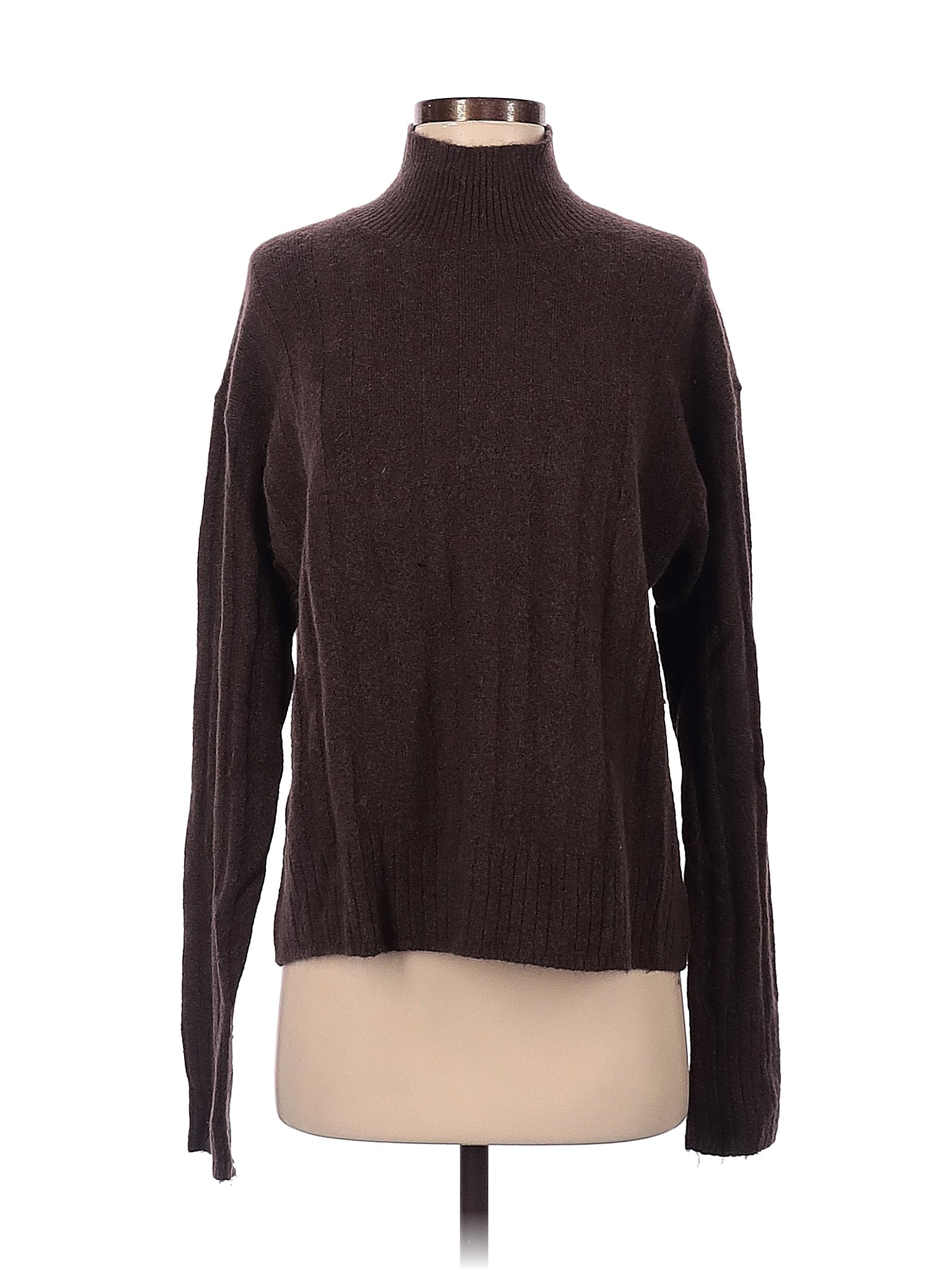 J Crew Color Block Solid Brown Turtleneck Sweater Size S 71 Off