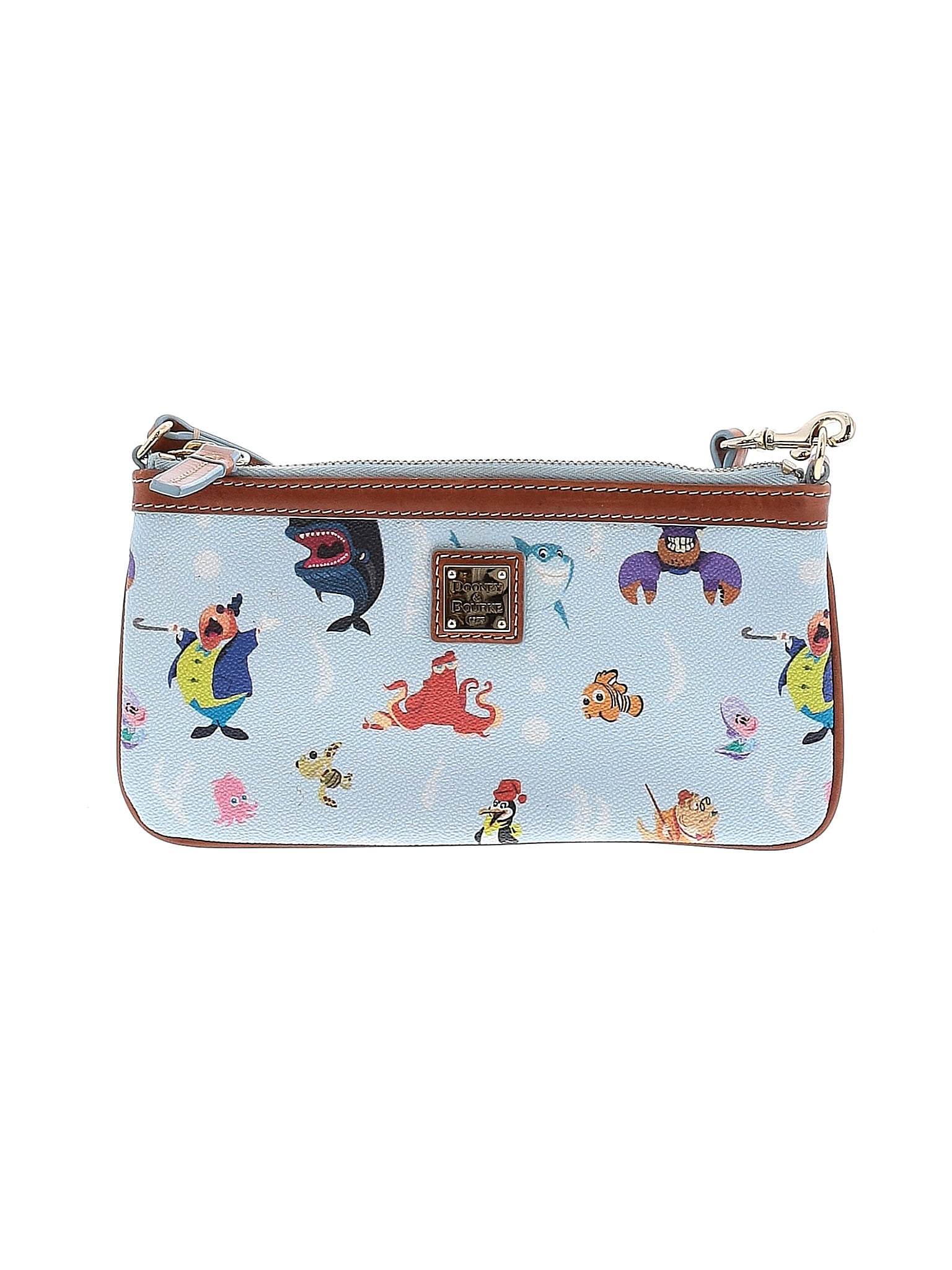 Dooney Bourke For Disney Leather Color Block Graphic Blue