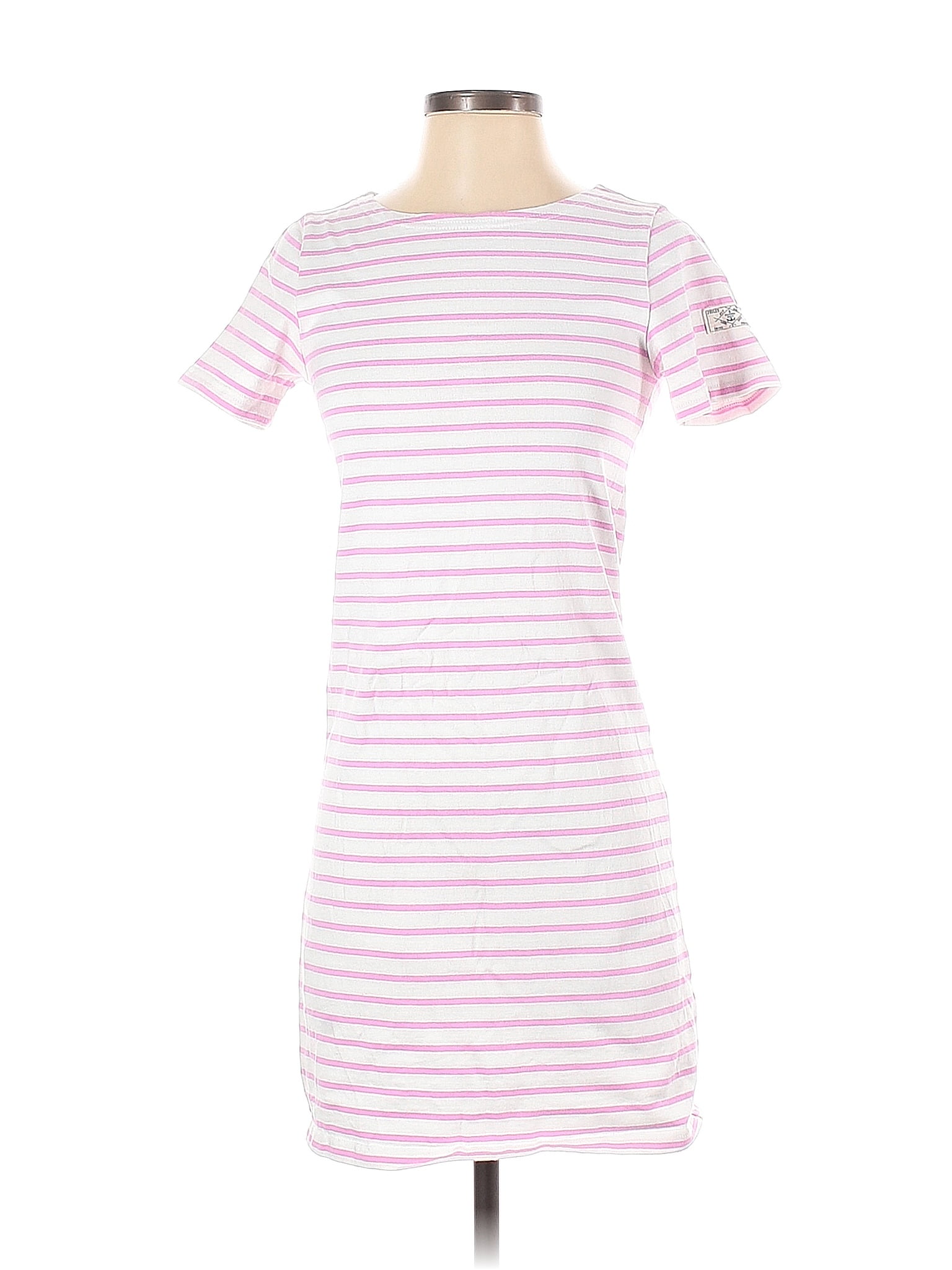 Joules 100 Cotton Stripes Pink Casual Dress Size 4 81 Off ThredUP