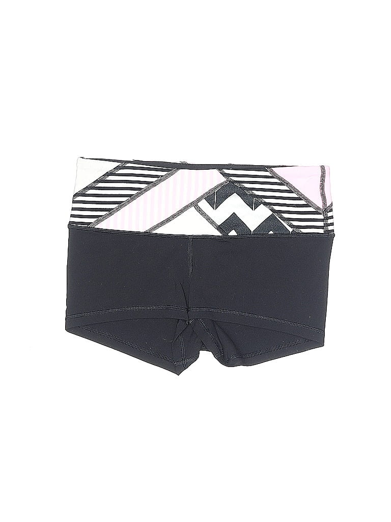 Lululemon Athletica Color Block Stripes Black Athletic Shorts Size