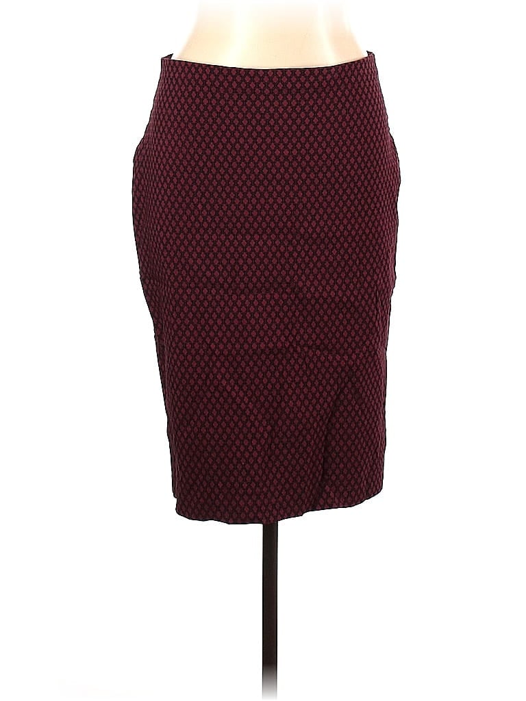 Th Madison Maroon Burgundy Casual Skirt Size L Off Thredup