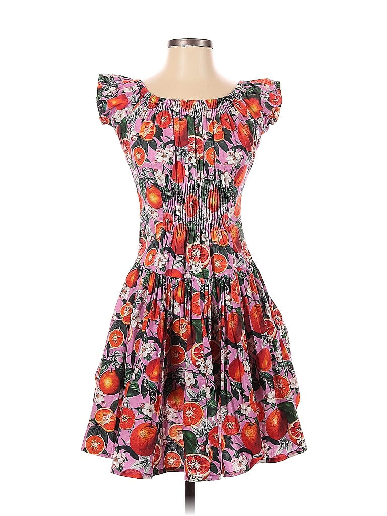 Alexia Admor Floral Multi Color Orange Casual Dress Size S 78 Off