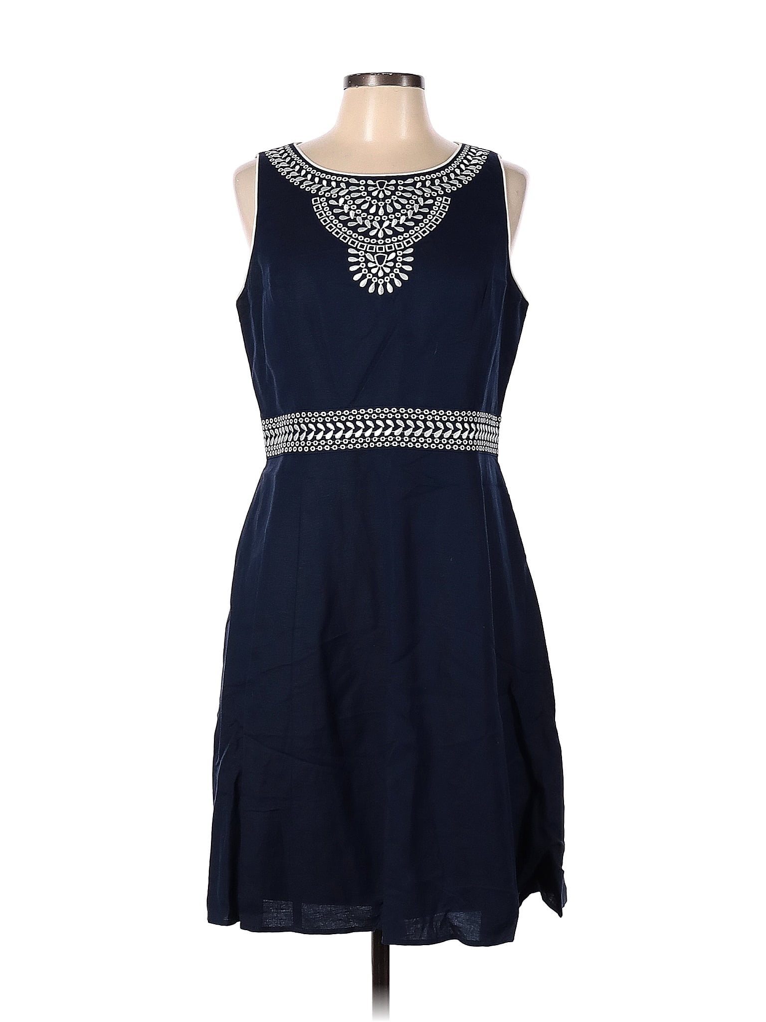 Jessica Howard Solid Navy Blue Casual Dress Size 10 68 Off ThredUp