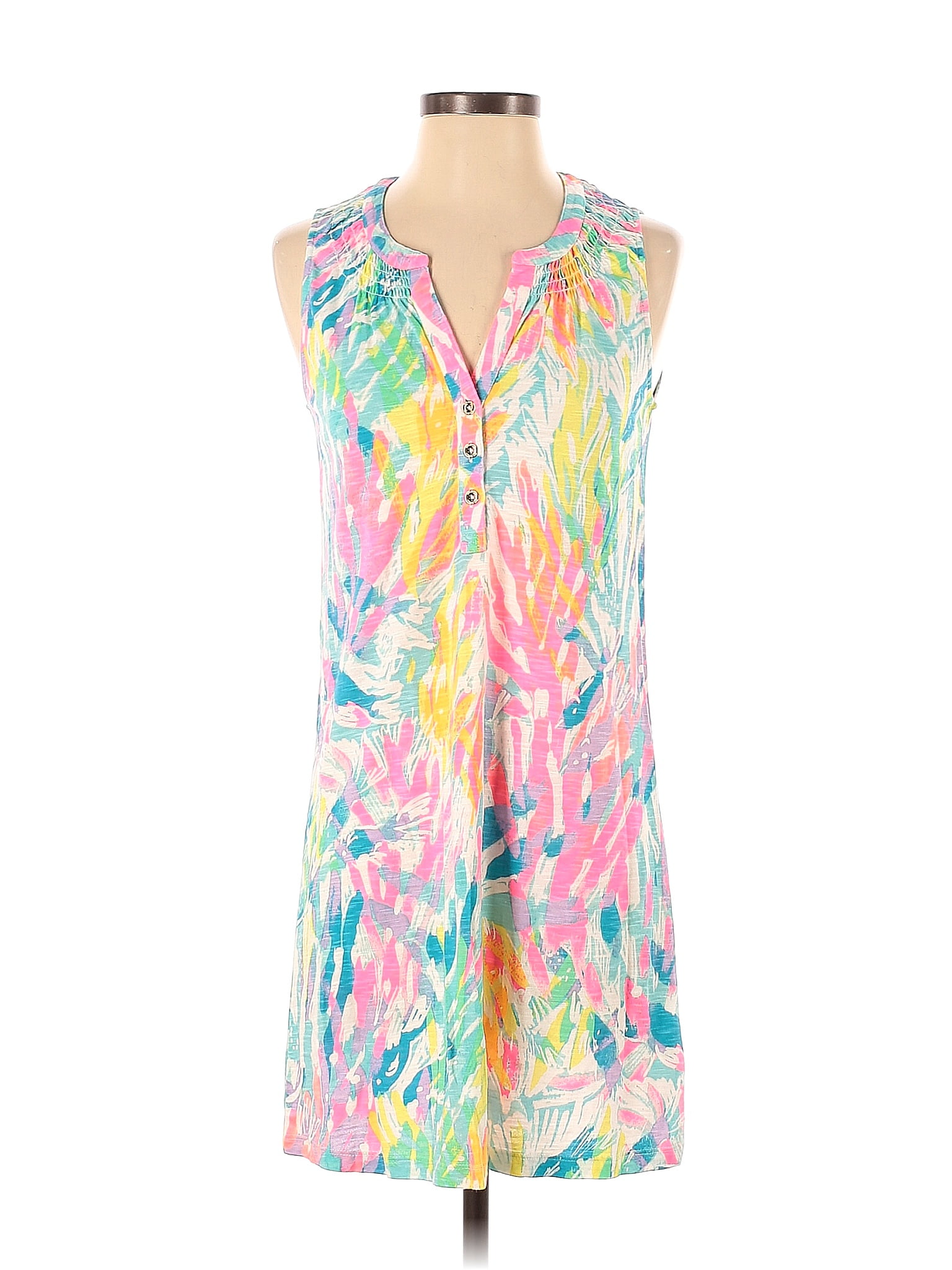 Lilly Pulitzer Tropical Multi Color Pink Casual Dress Size XS 69 Off