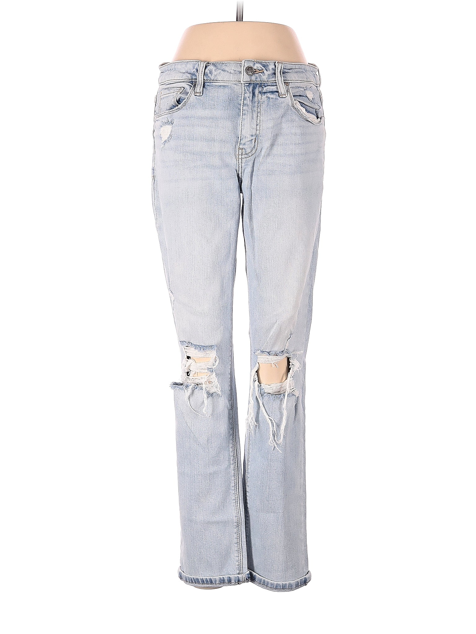 Studio Blue Solid Blue Jeans Waist Off Thredup