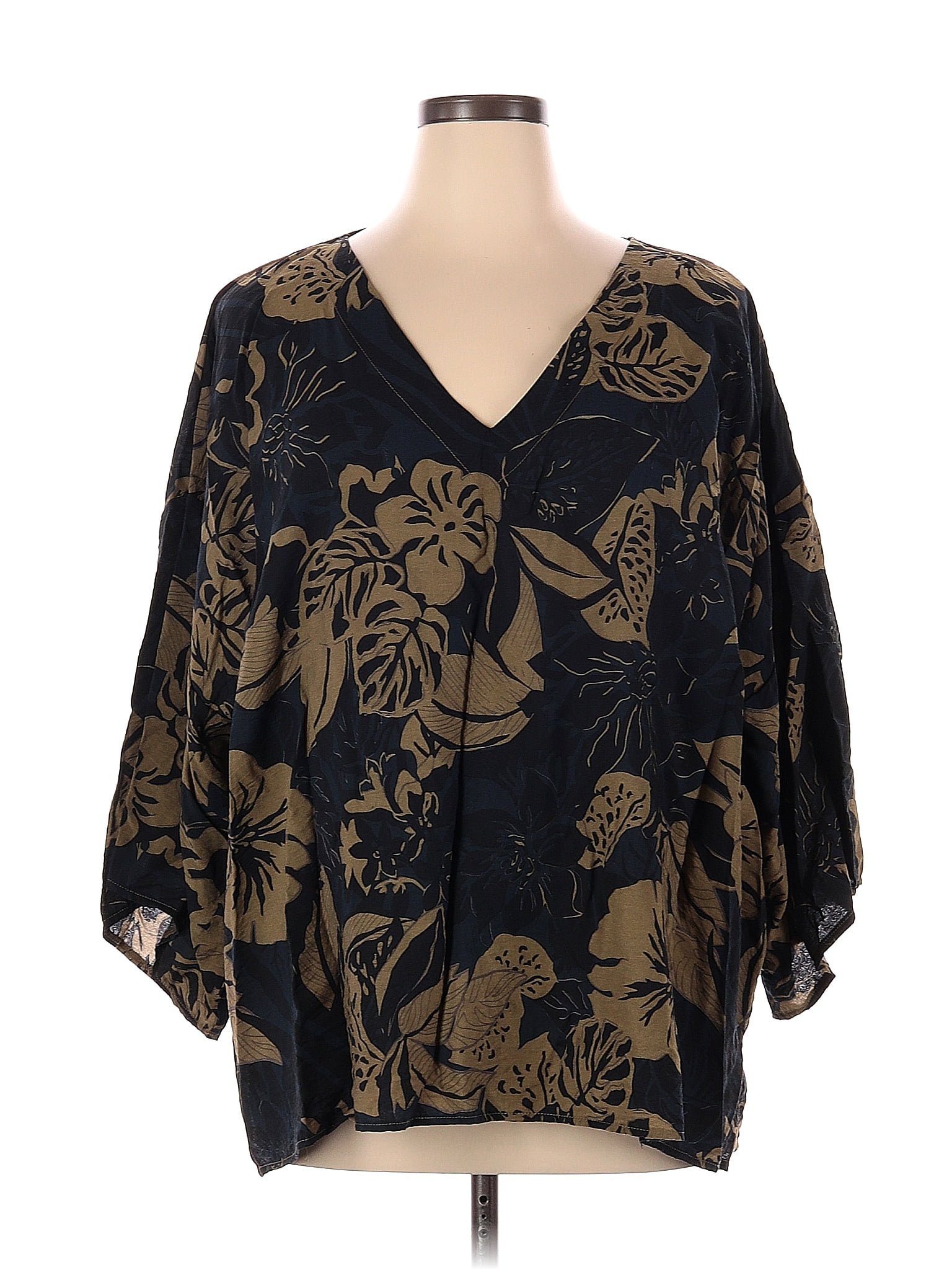 Simple By Suzanne Betro Black Long Sleeve Top Size X Plus Off