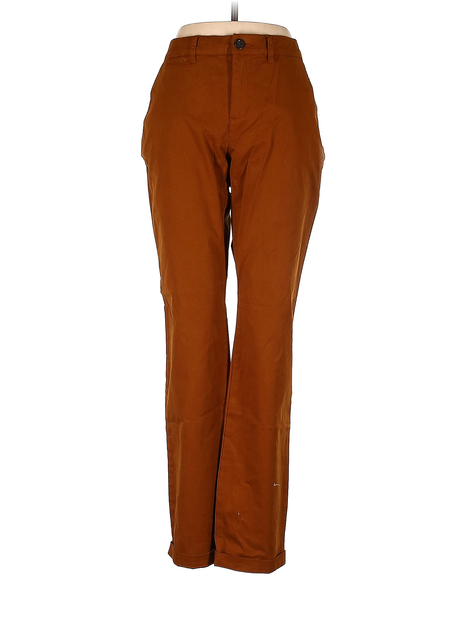 Garnet Hill Solid Brown Khakis Size Off Thredup