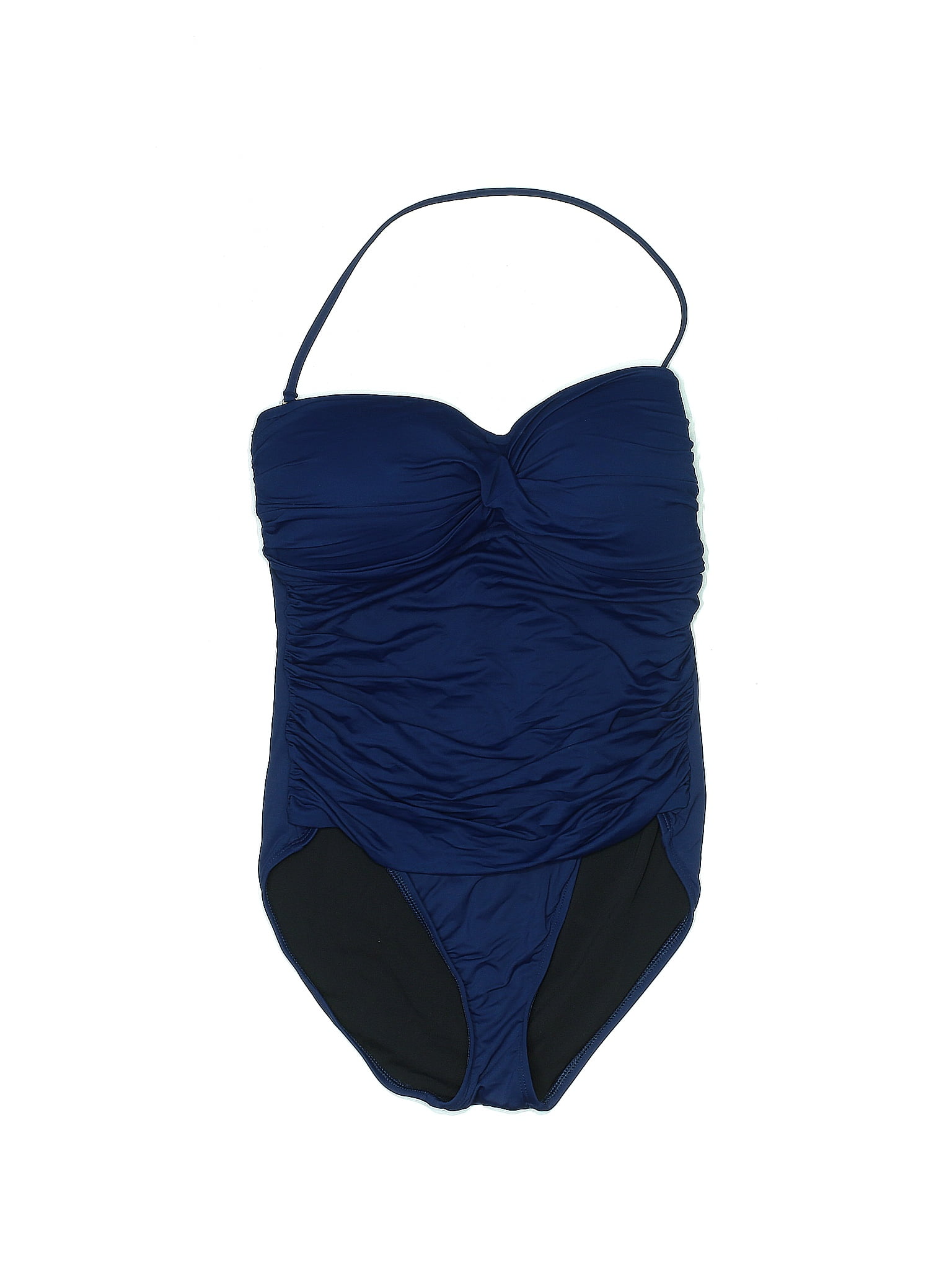 La Blanca Solid Navy Blue One Piece Swimsuit Size Off Thredup