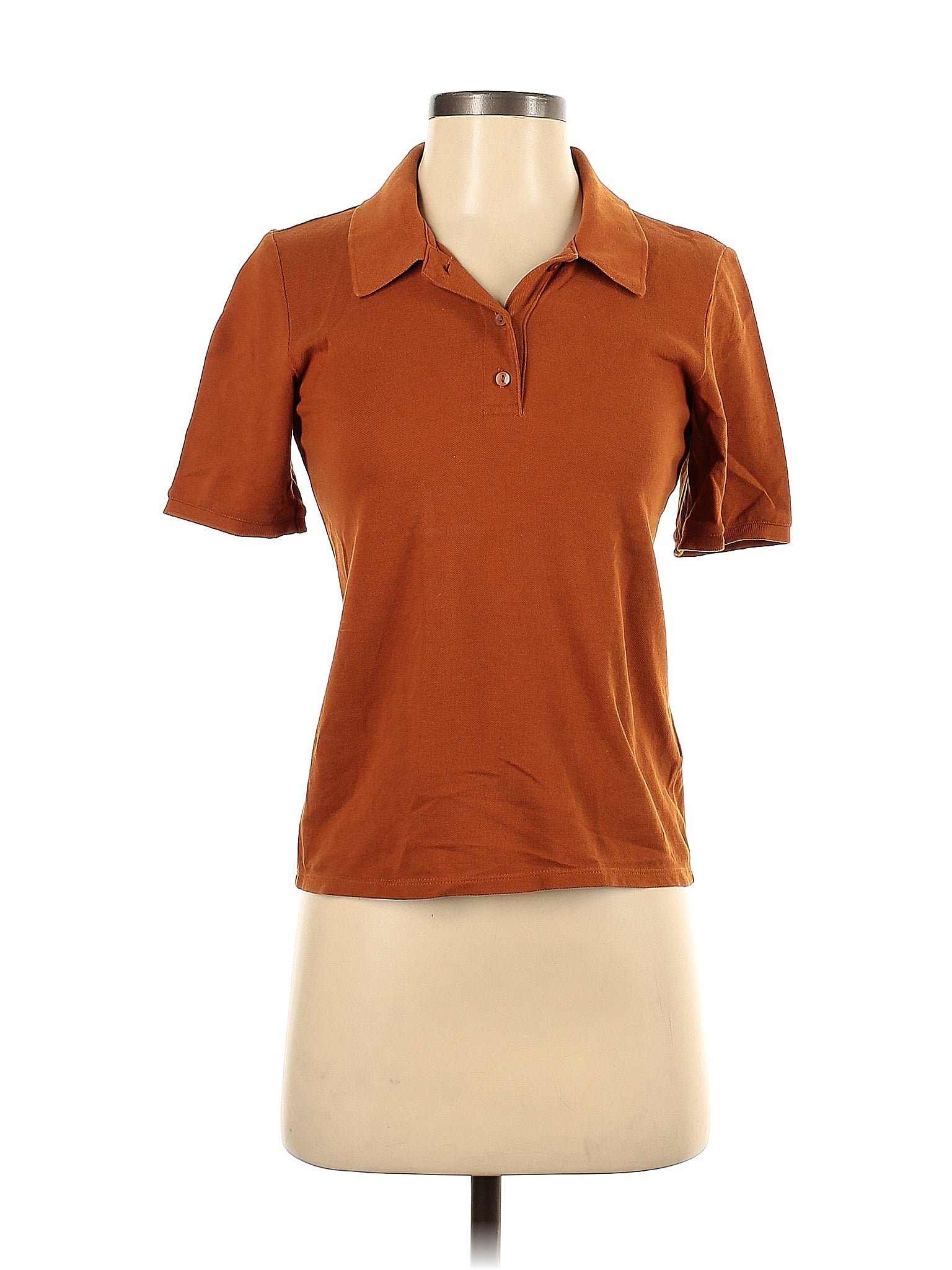 Everlane Organic Cotton Brown Short Sleeve Polo Size Xs Off