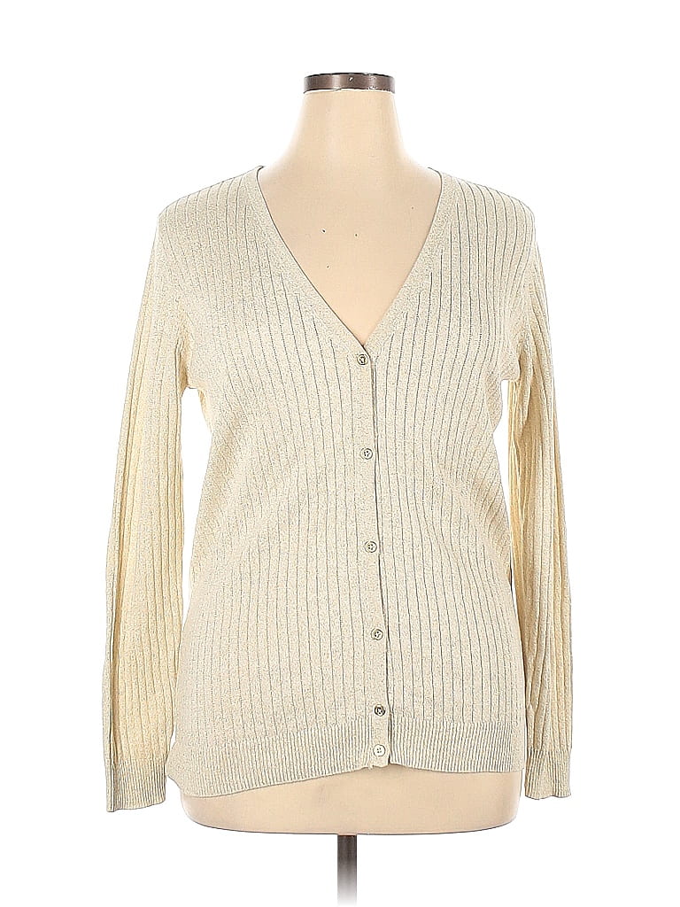 Liz Claiborne Career Ivory Cardigan Size Xl Off Thredup