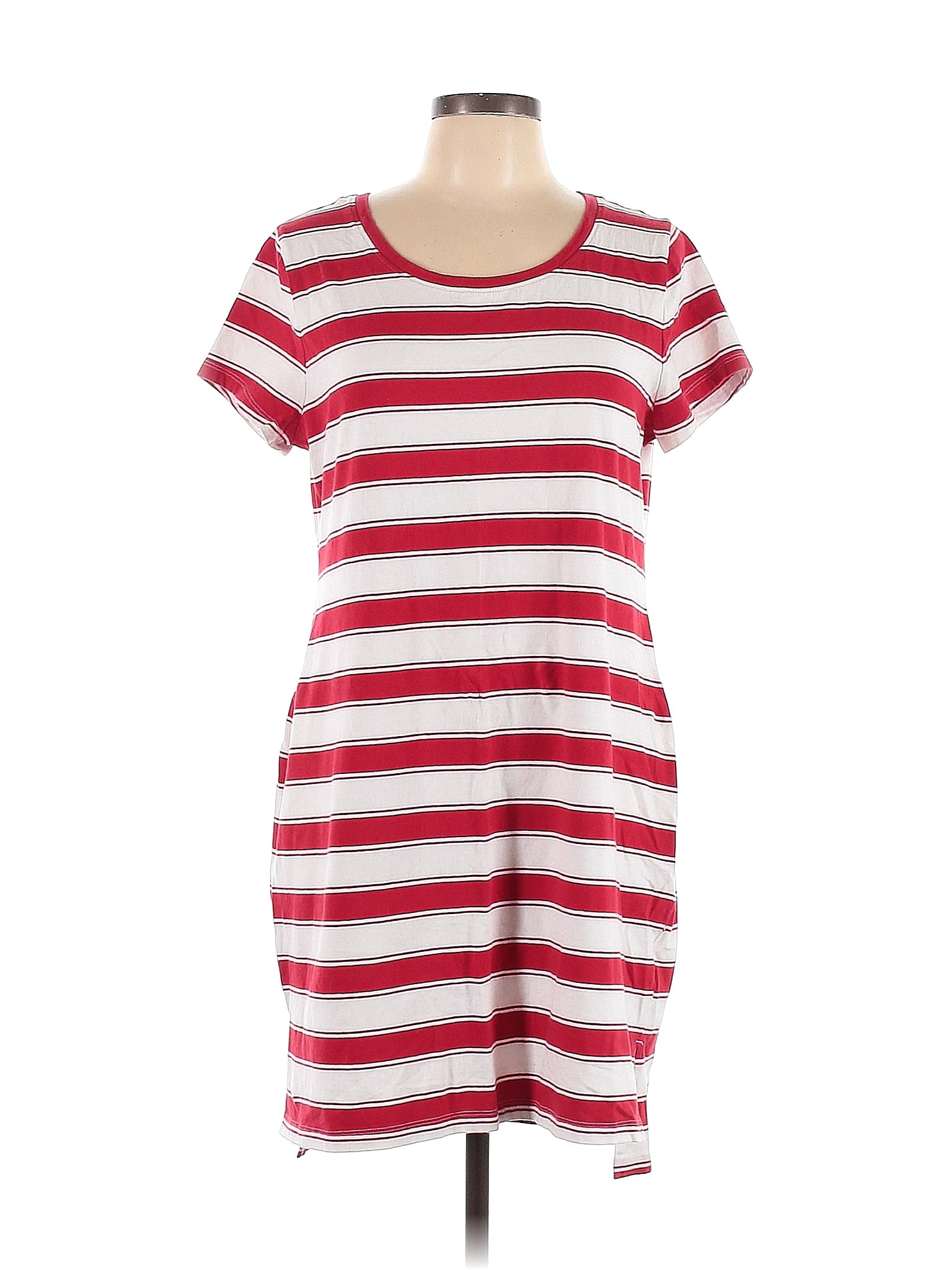 Faded Glory Stripes Multi Color Red Casual Dress Size Xl Off