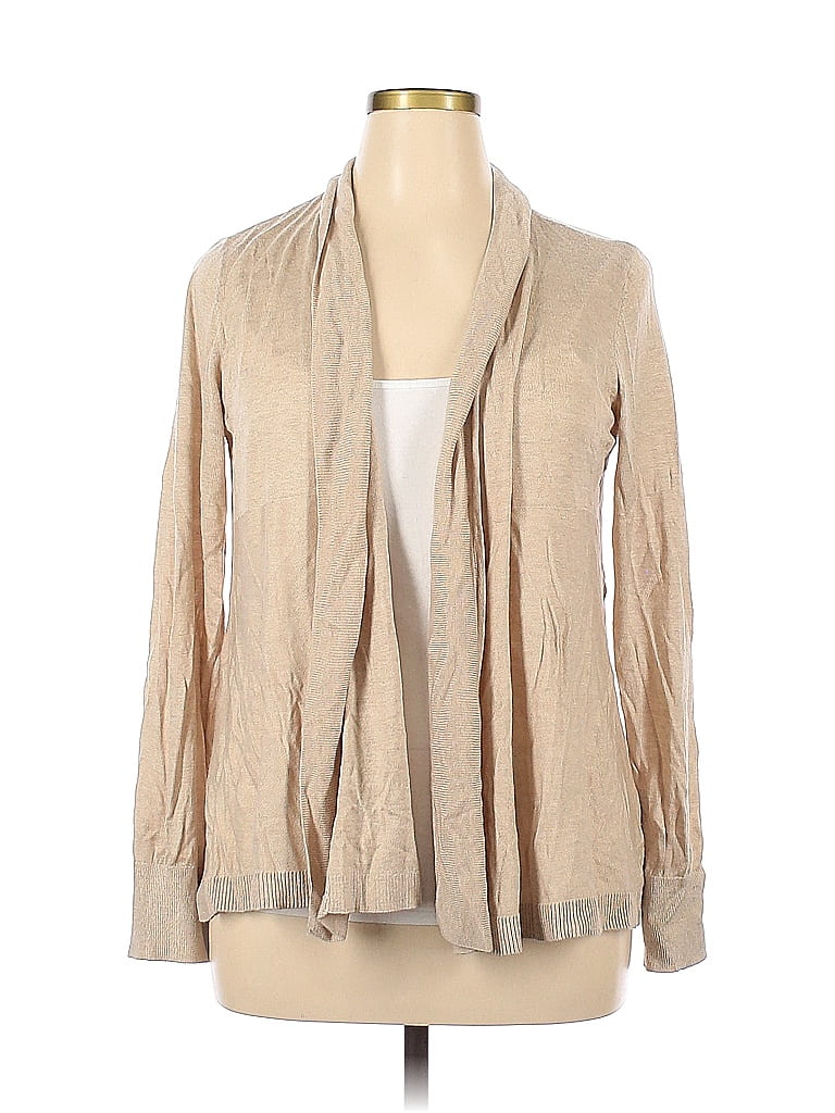 Liz Claiborne Color Block Solid Tan Cardigan Size XL 44 Off ThredUP