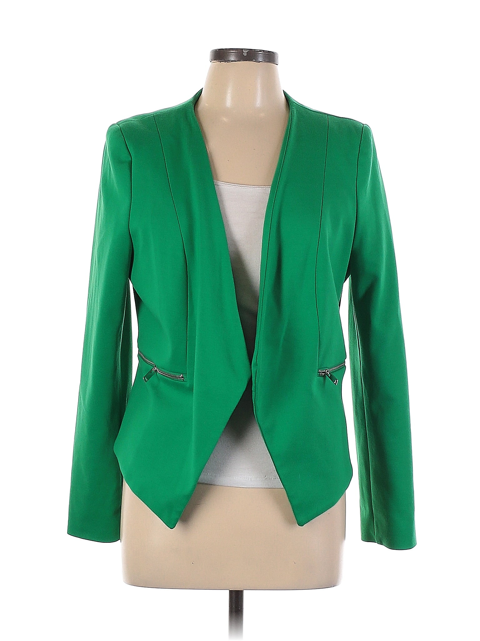 Jules Leopold Solid Green Jacket Size L Off Thredup