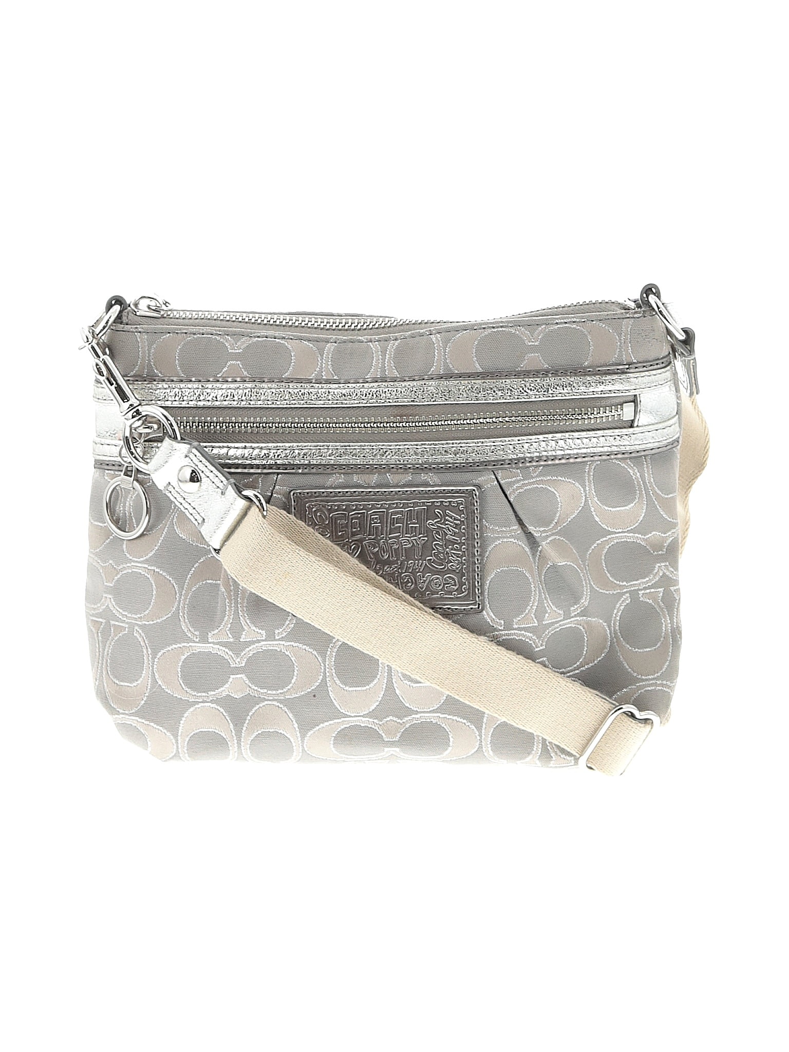 Coach Heart Poppy Gray Crossbody Bag One Size 72 Off ThredUP