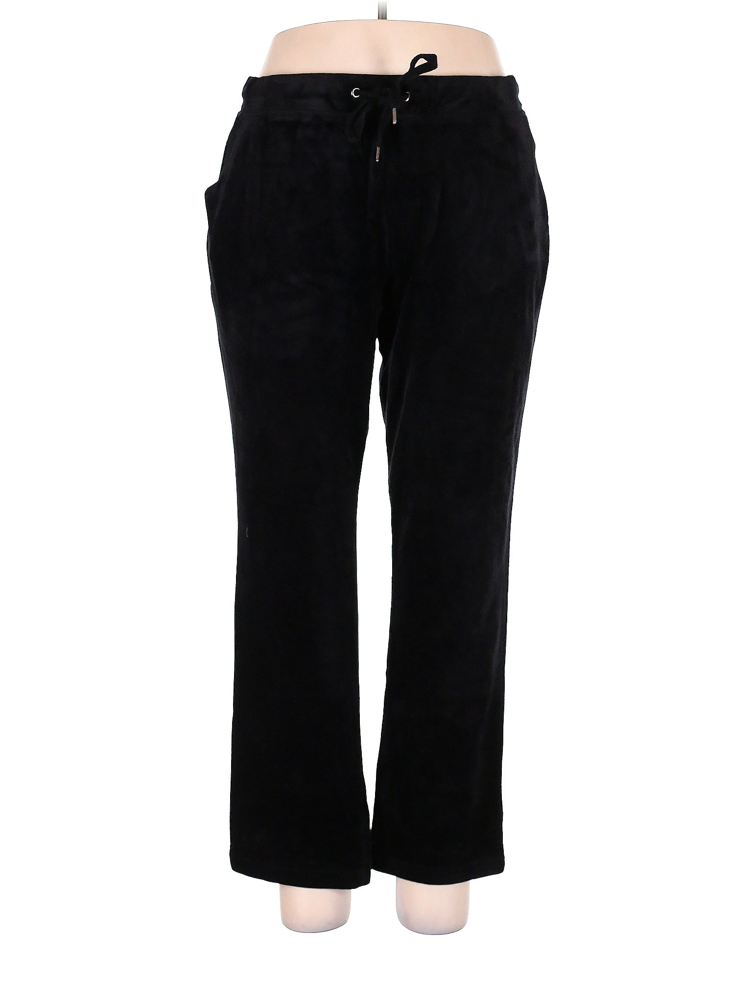 Gloria Vanderbilt Solid Black Casual Pants Size Xl Off Thredup