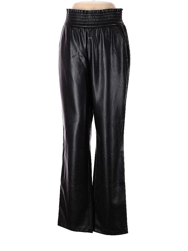 Joie Solid Black Faux Leather Pants Size M Off Thredup