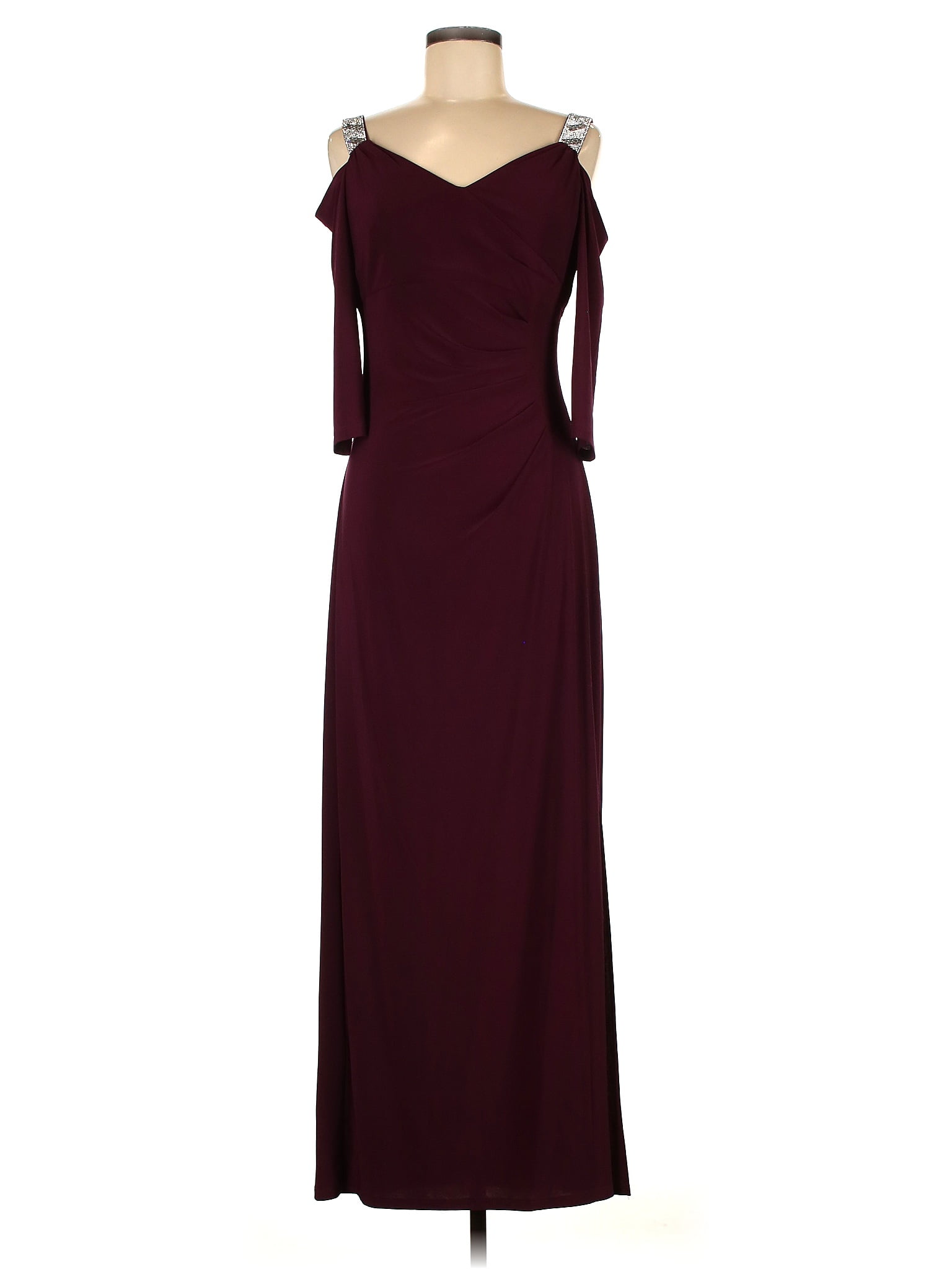 R M Richards Solid Maroon Burgundy Cocktail Dress Size 6 62 Off