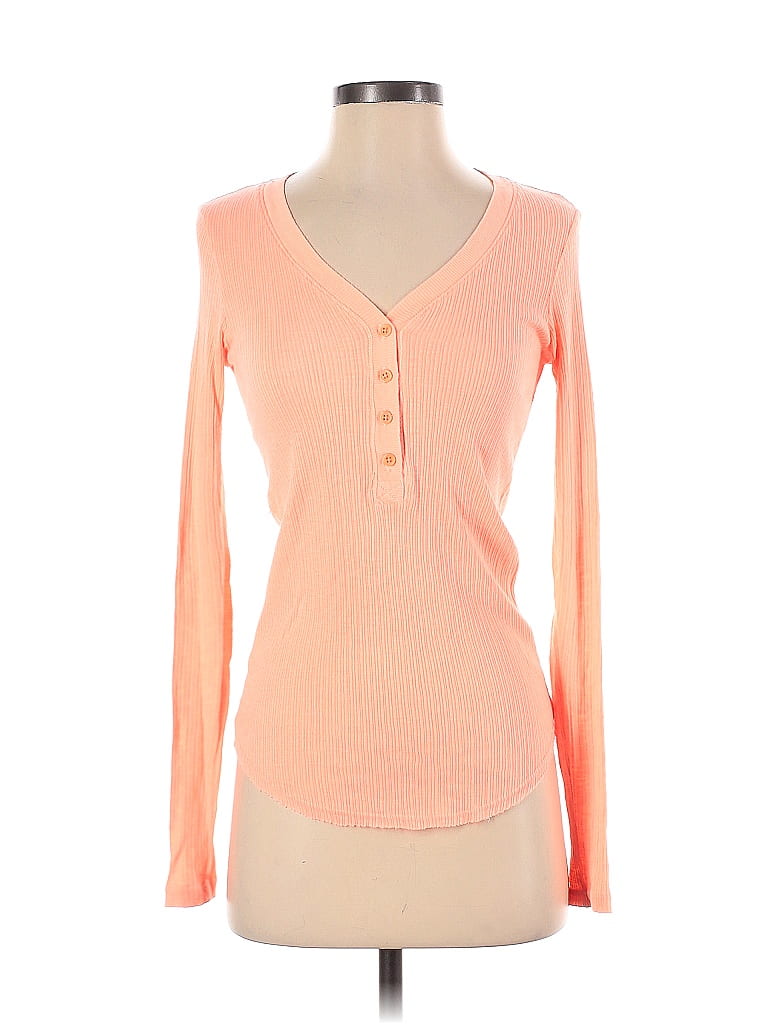 Sundry Orange Long Sleeve Henley Size Xs Off Thredup