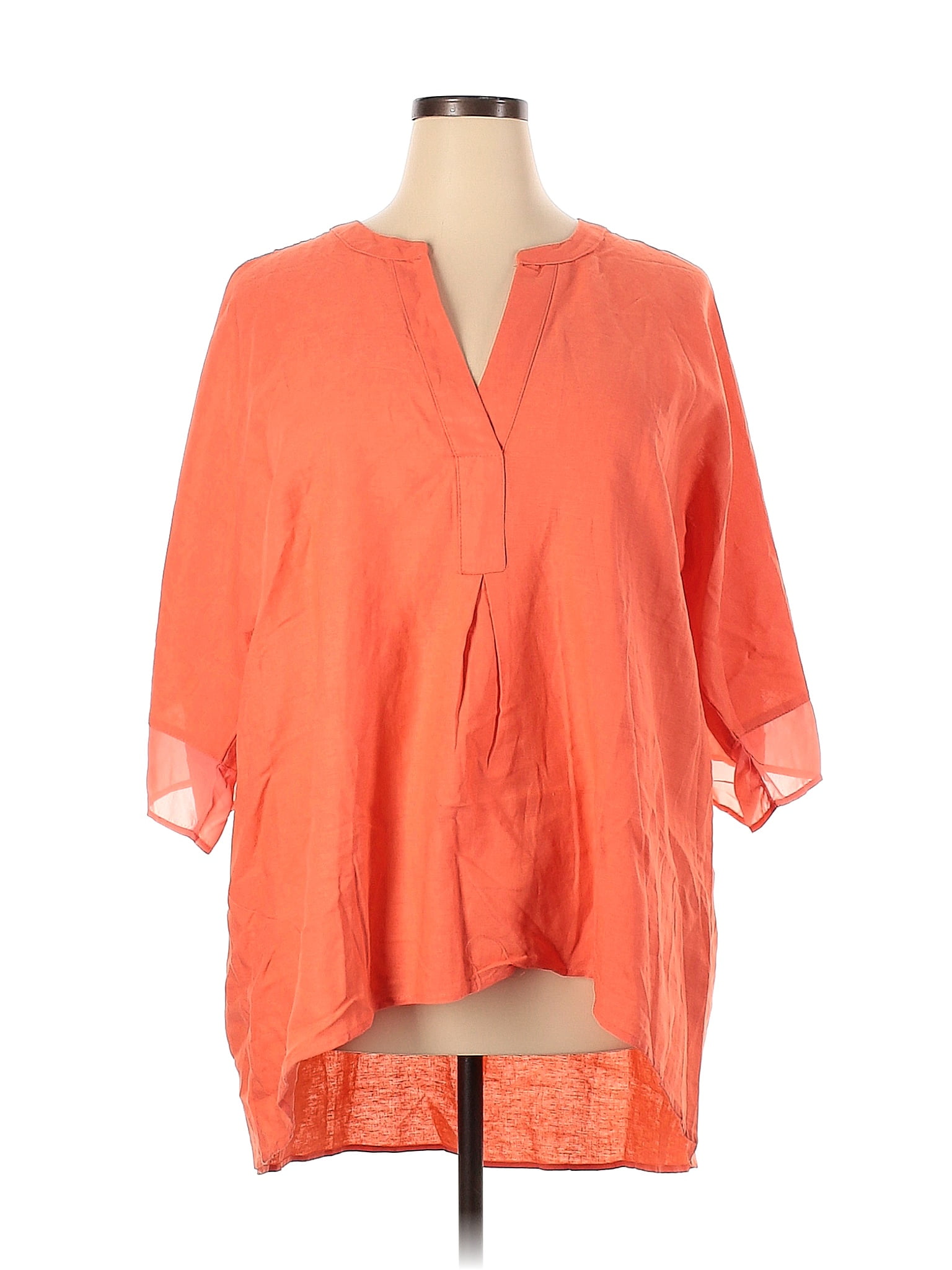 Jessica London Orange Short Sleeve Blouse Size 20 Plus 71 Off