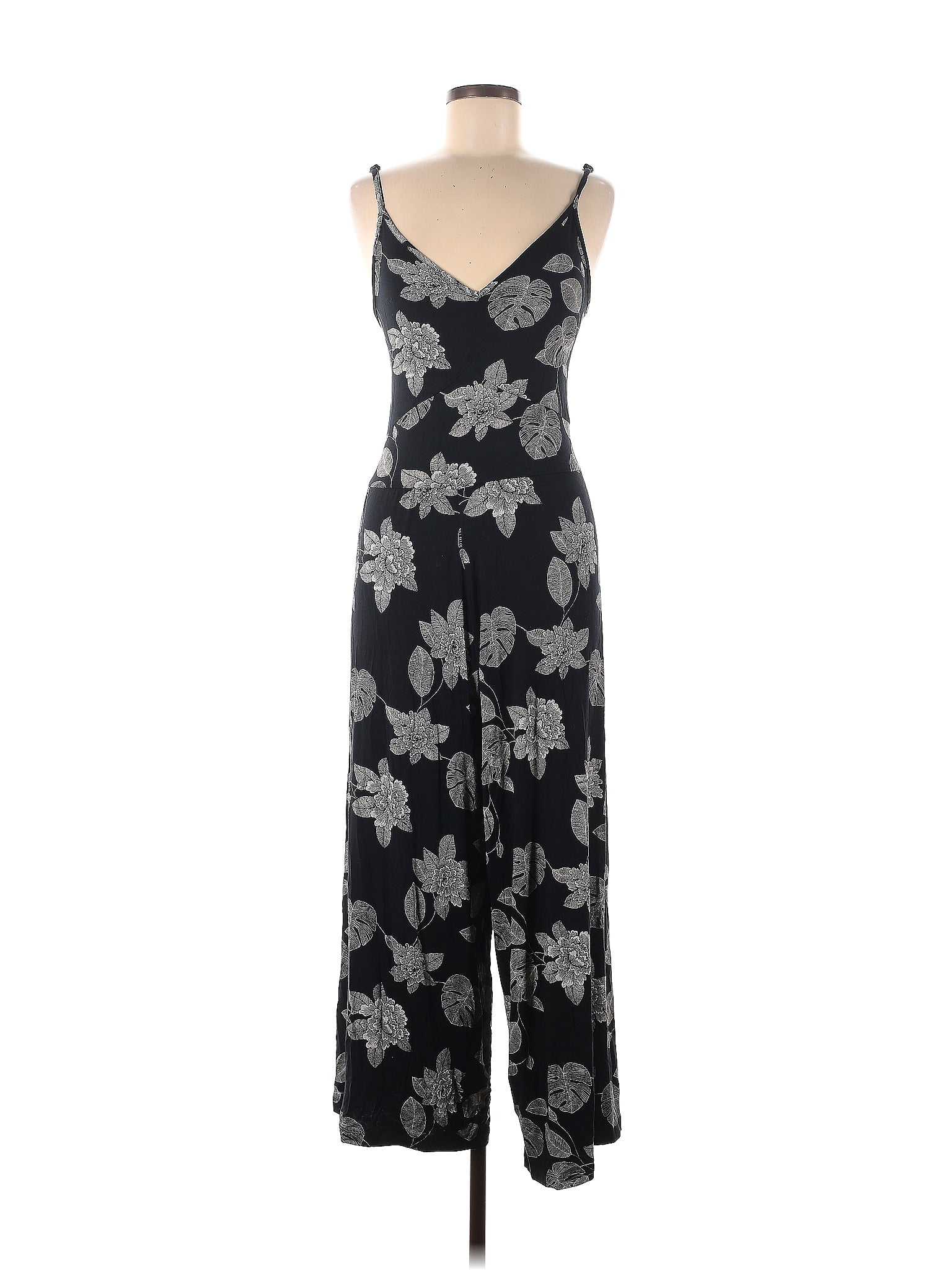 Roxy Floral Black Jumpsuit Size M 49 Off ThredUp